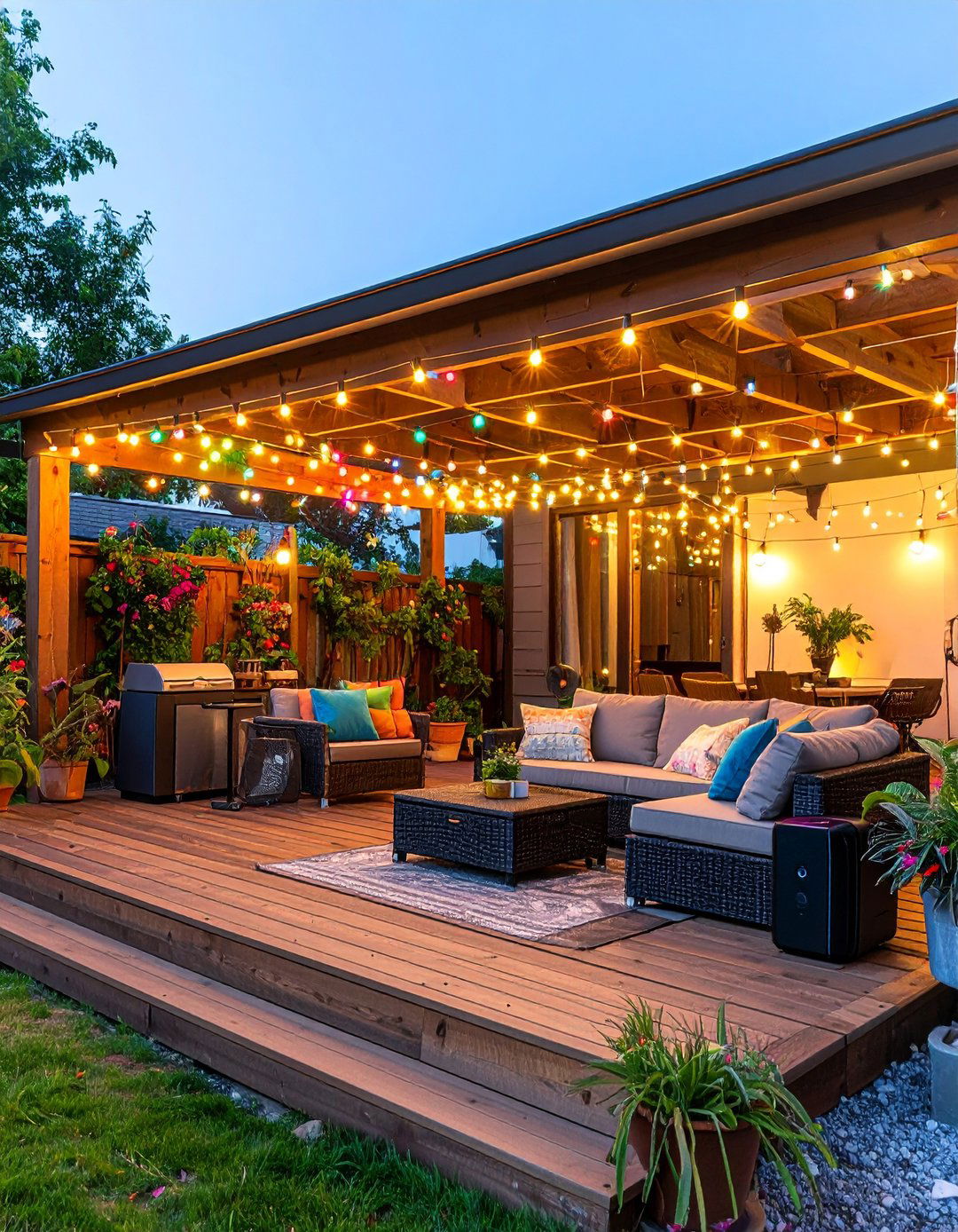 Covered Porch for Entertaining with Smart Tech - 25 covered porch ideas