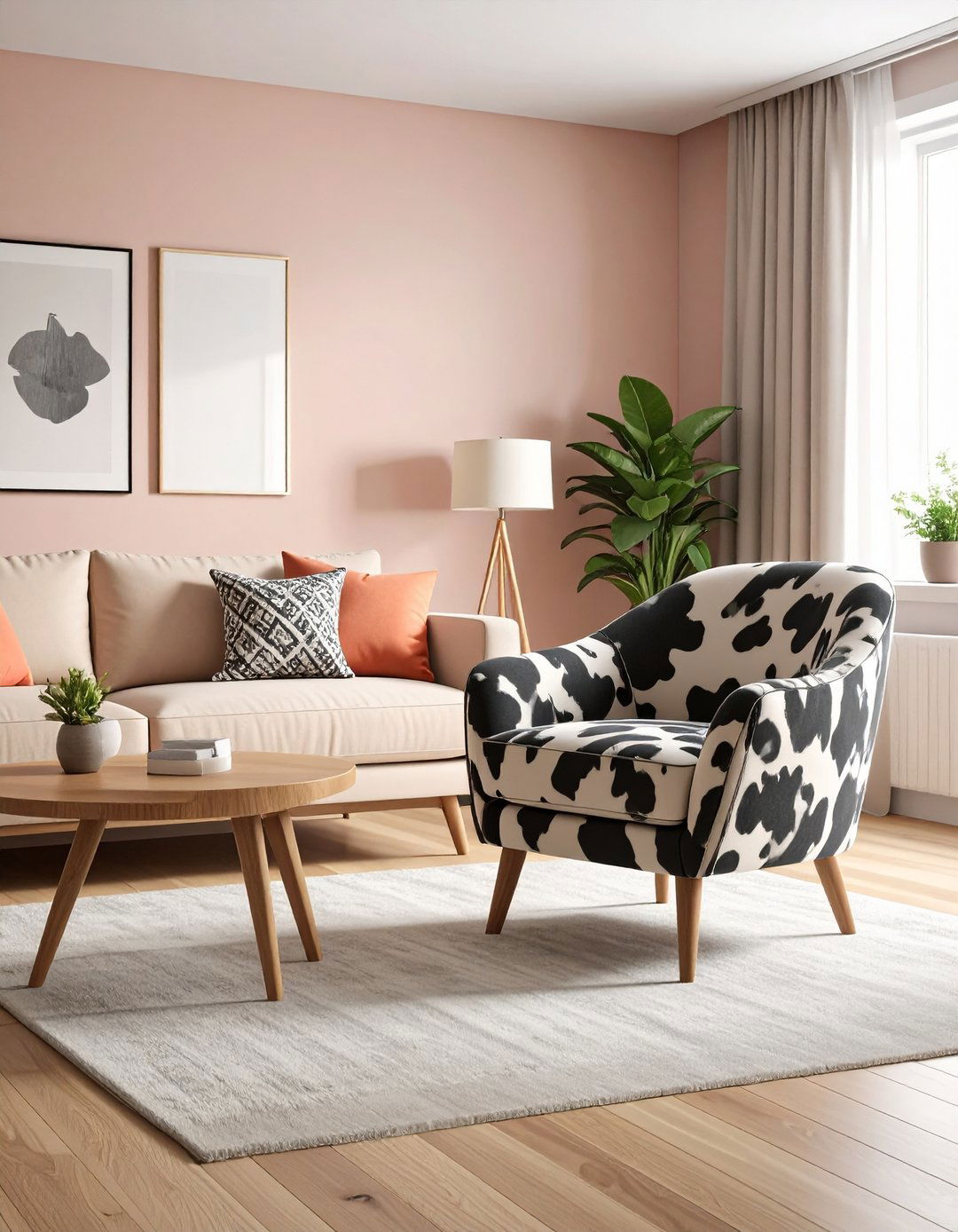 Cow Print Accent Chair as a Conversation Piece - 25 cow print room decor ideas