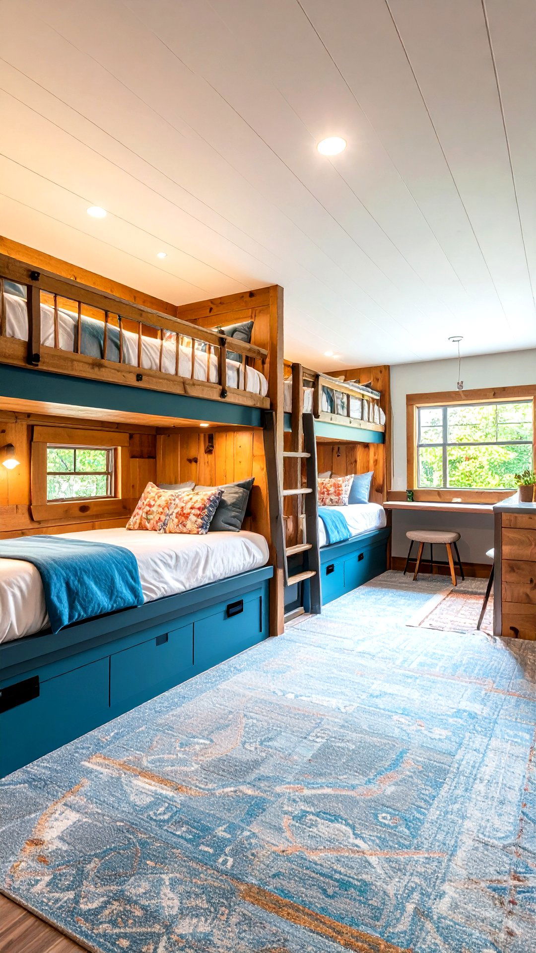 Cozy Basement Guest Bunk Room Retreat - 25 bunk room ideas
