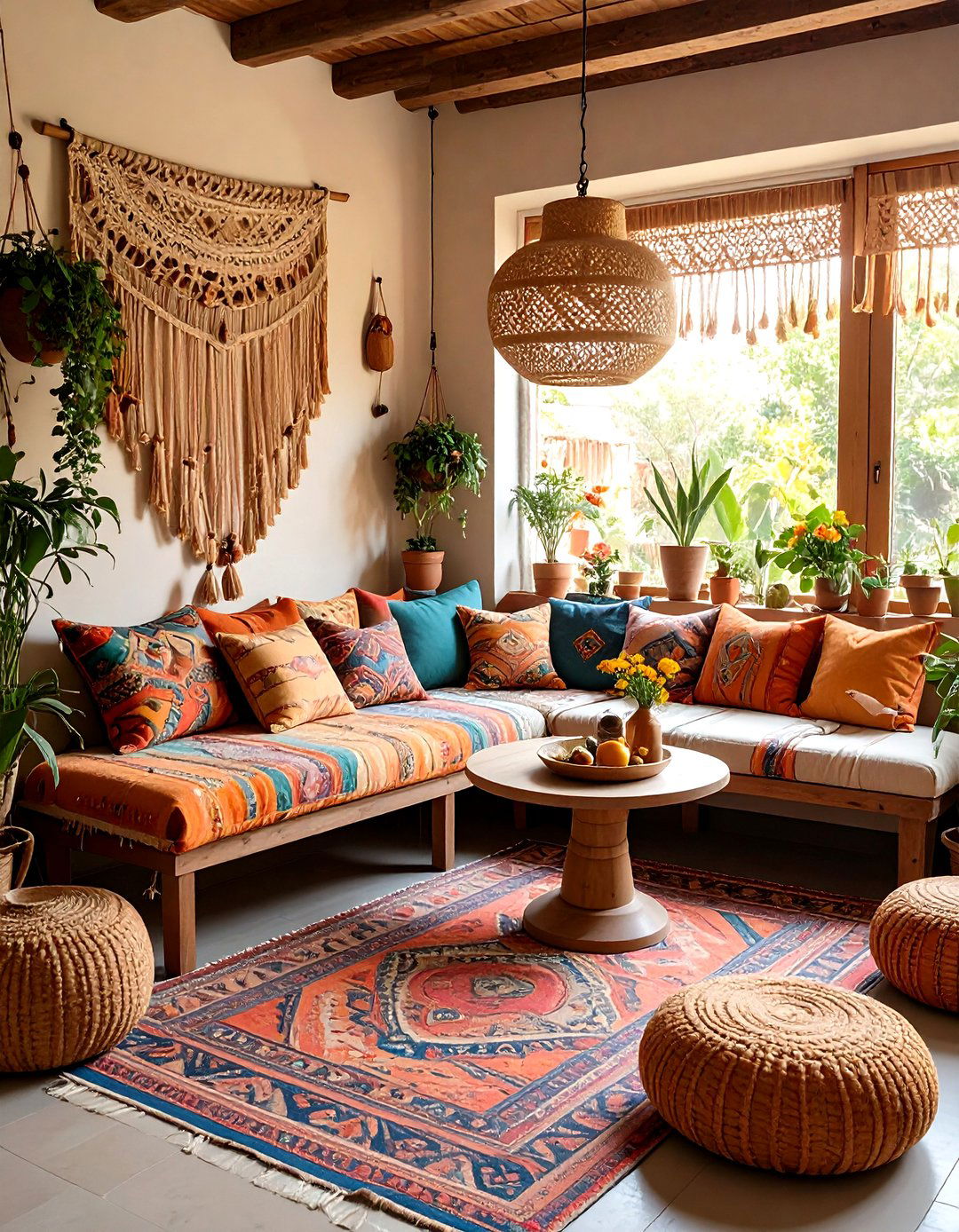 Cozy Breakfast Nook Extends a Boho Kitchens Welcome - 25 boho kitchen ideas
