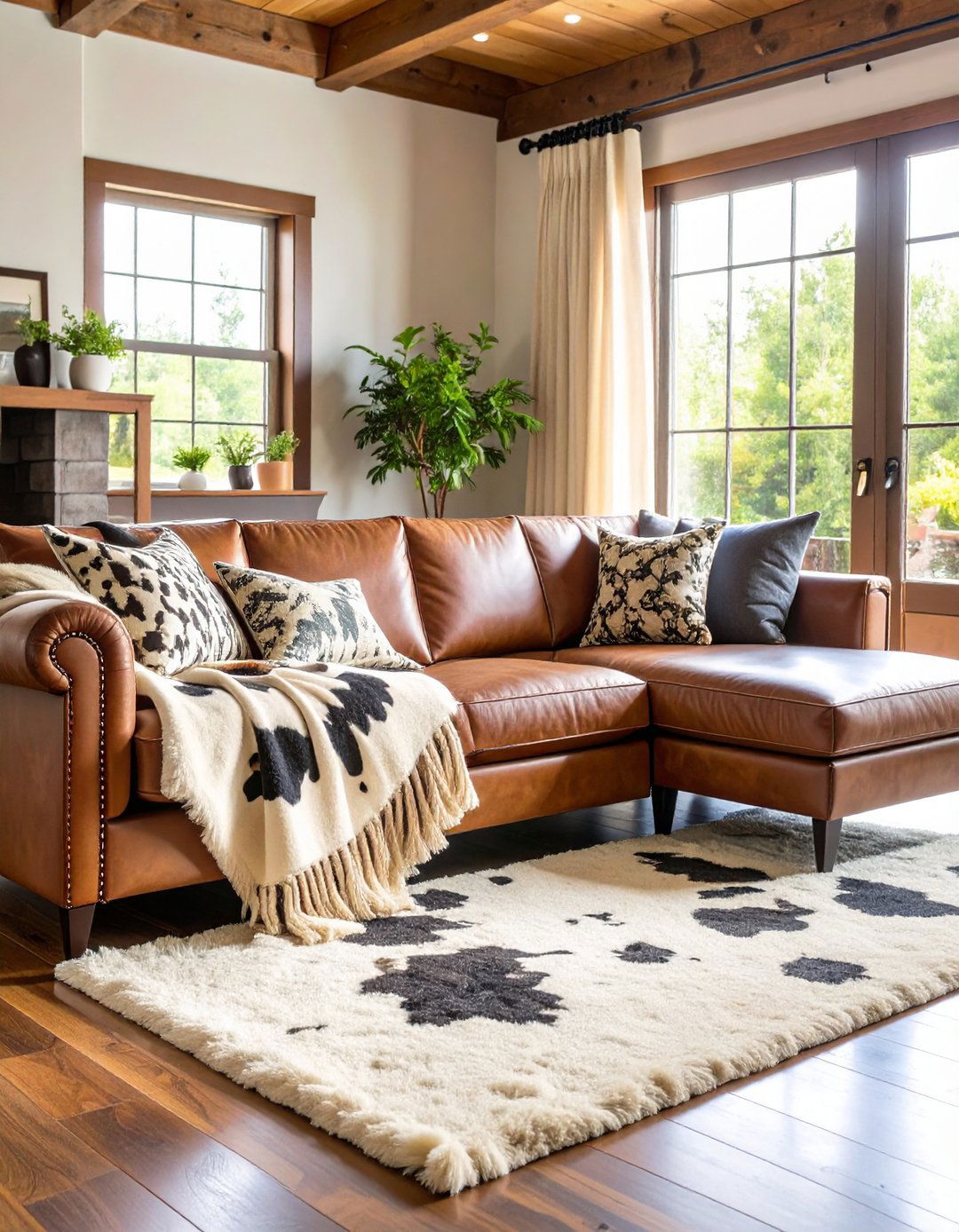 Cozy Cow Print Throw Blanket - 25 cow print room decor ideas