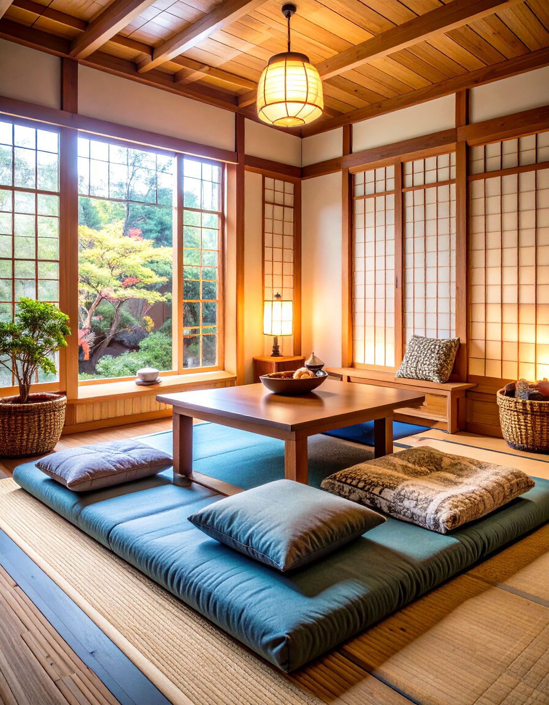 Cozy Kotatsu Zabuton Den - 25 floor seating ideas