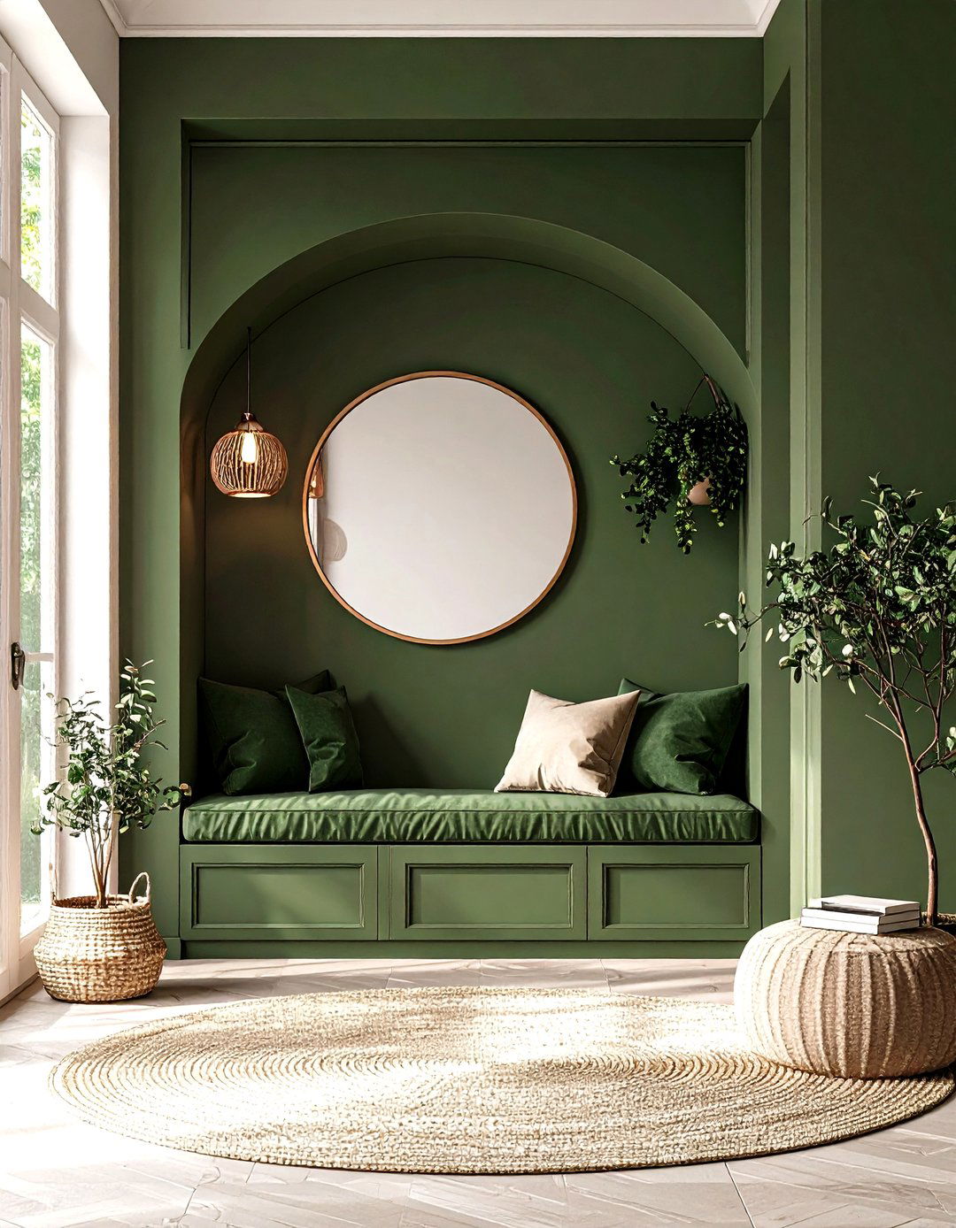 Cozy Olive Niche - 25 olive green accent wall ideas