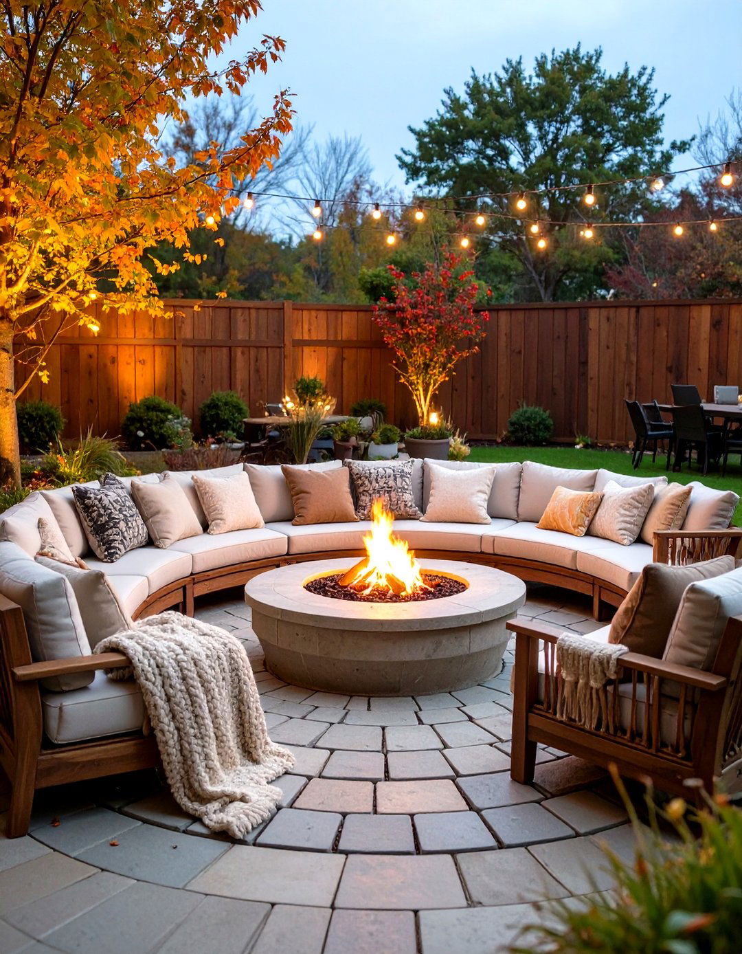 Cozy Patio Fire Pit Lounge - 25 patio decor ideas
