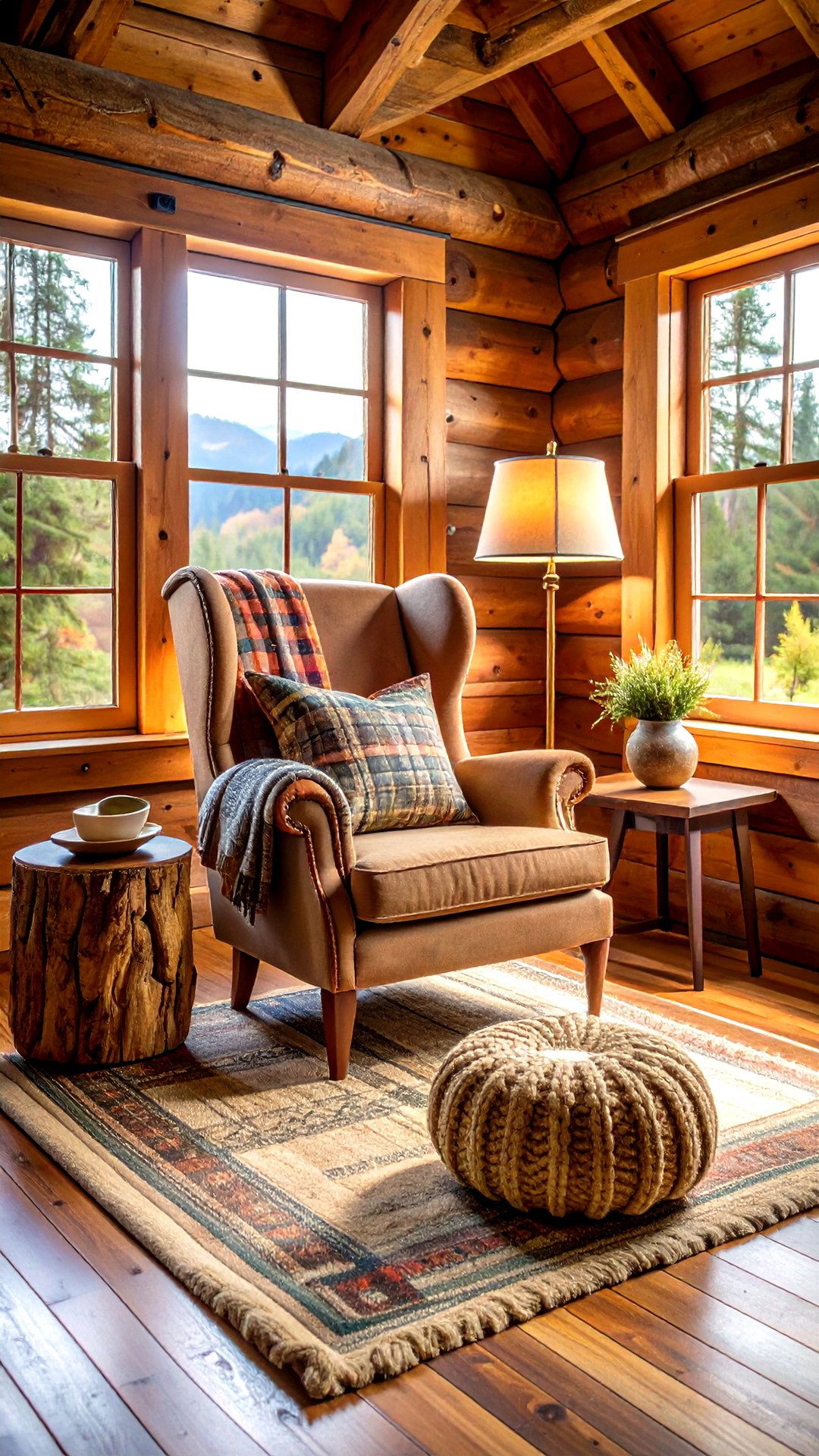 Cozy Reading Corner Anchors Cabin Leisure - 25 cabin decor ideas