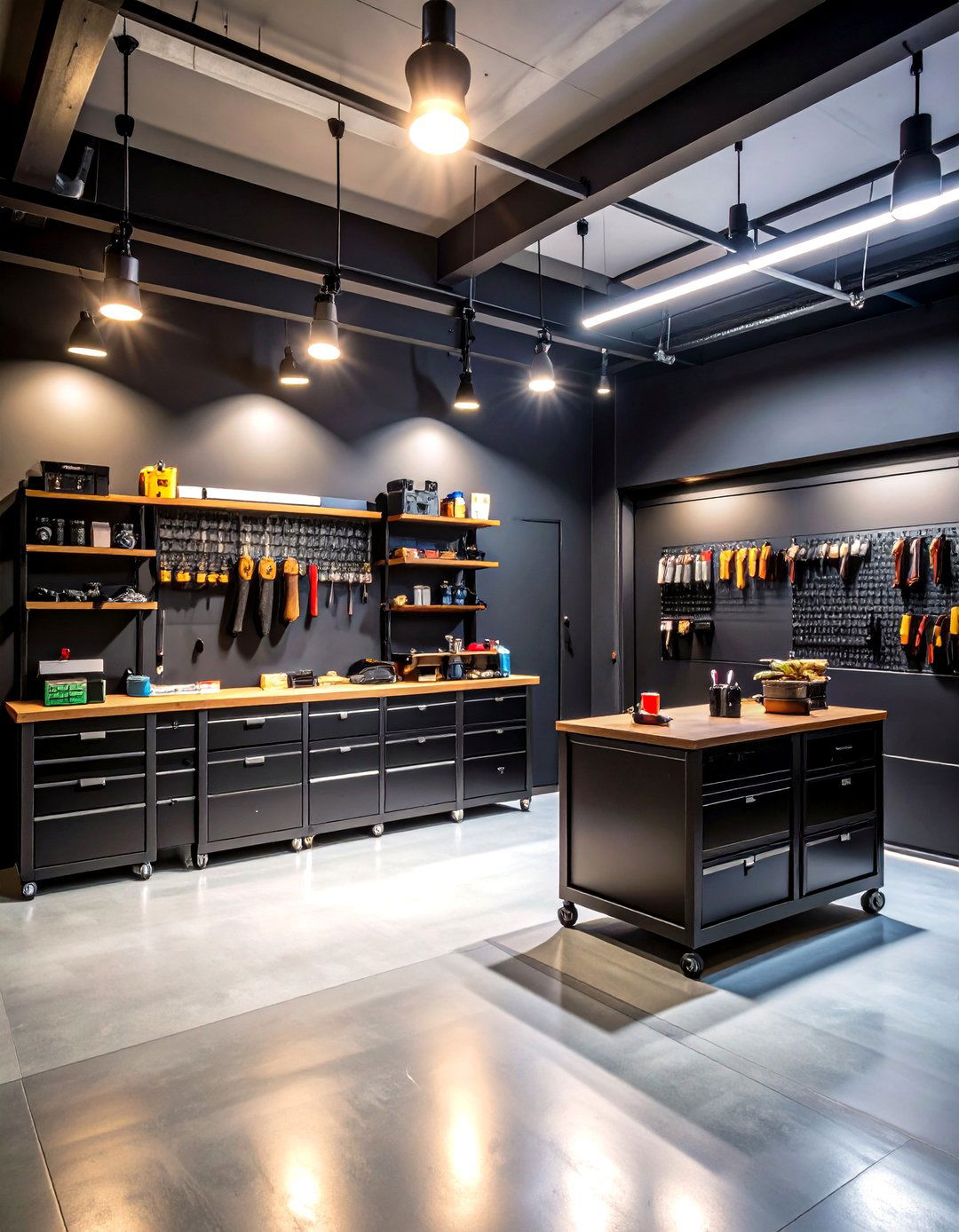 Creative Studio Hides in a Black Garage Retreat - 25 black garage ideas