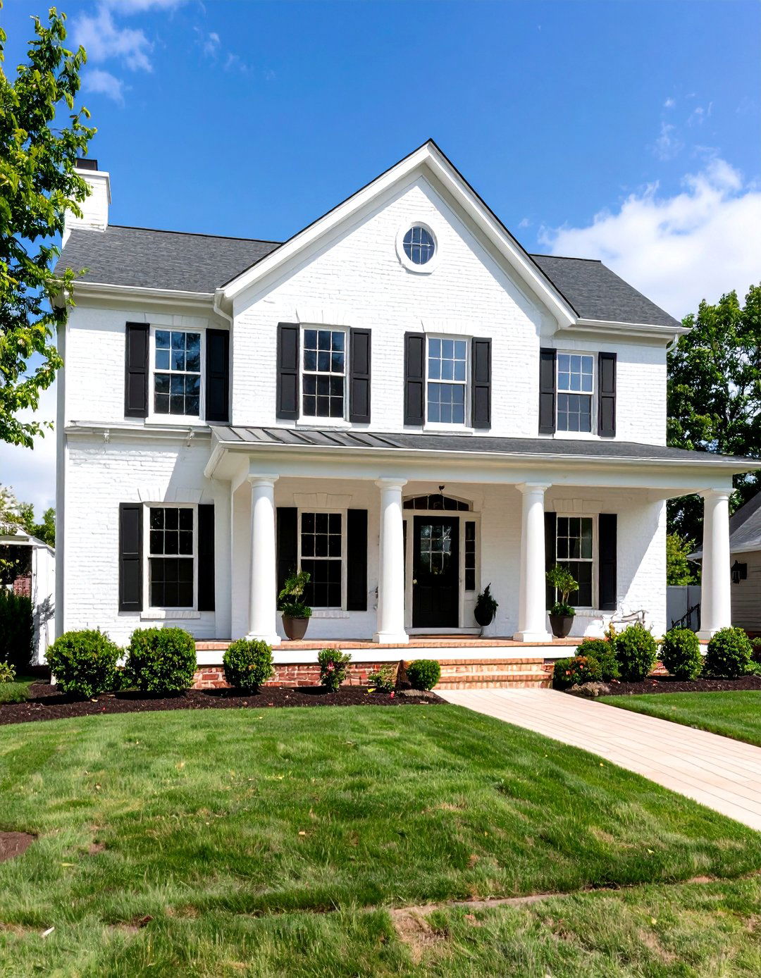 Crisp Whitewashed Brick Exterior - 25 painted brick houses