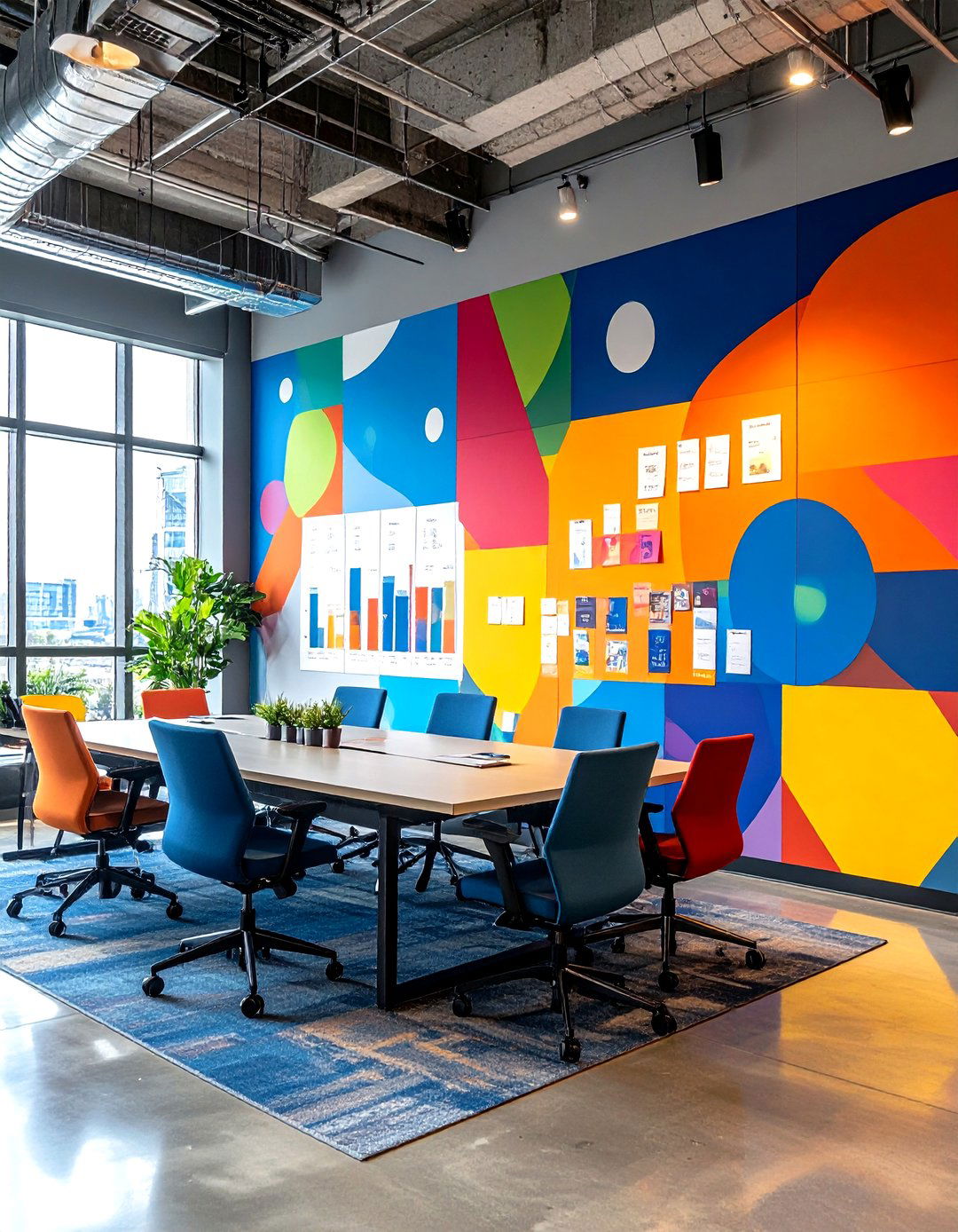 Culture Boosting Corporate Mural - 25 office accent wall ideas