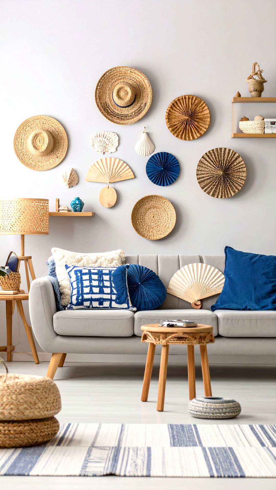 Curate Travel Souvenir Vignettes Around the Boho Living Room - 25 colorful boho living room ideas