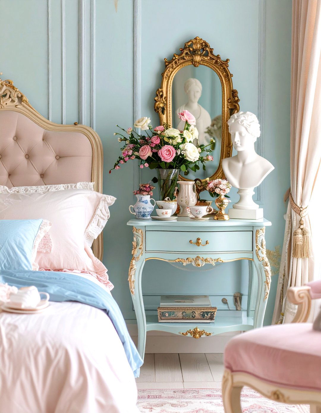 Curated Clutter Free Vignettes - 25 parisian themed bedroom ideas