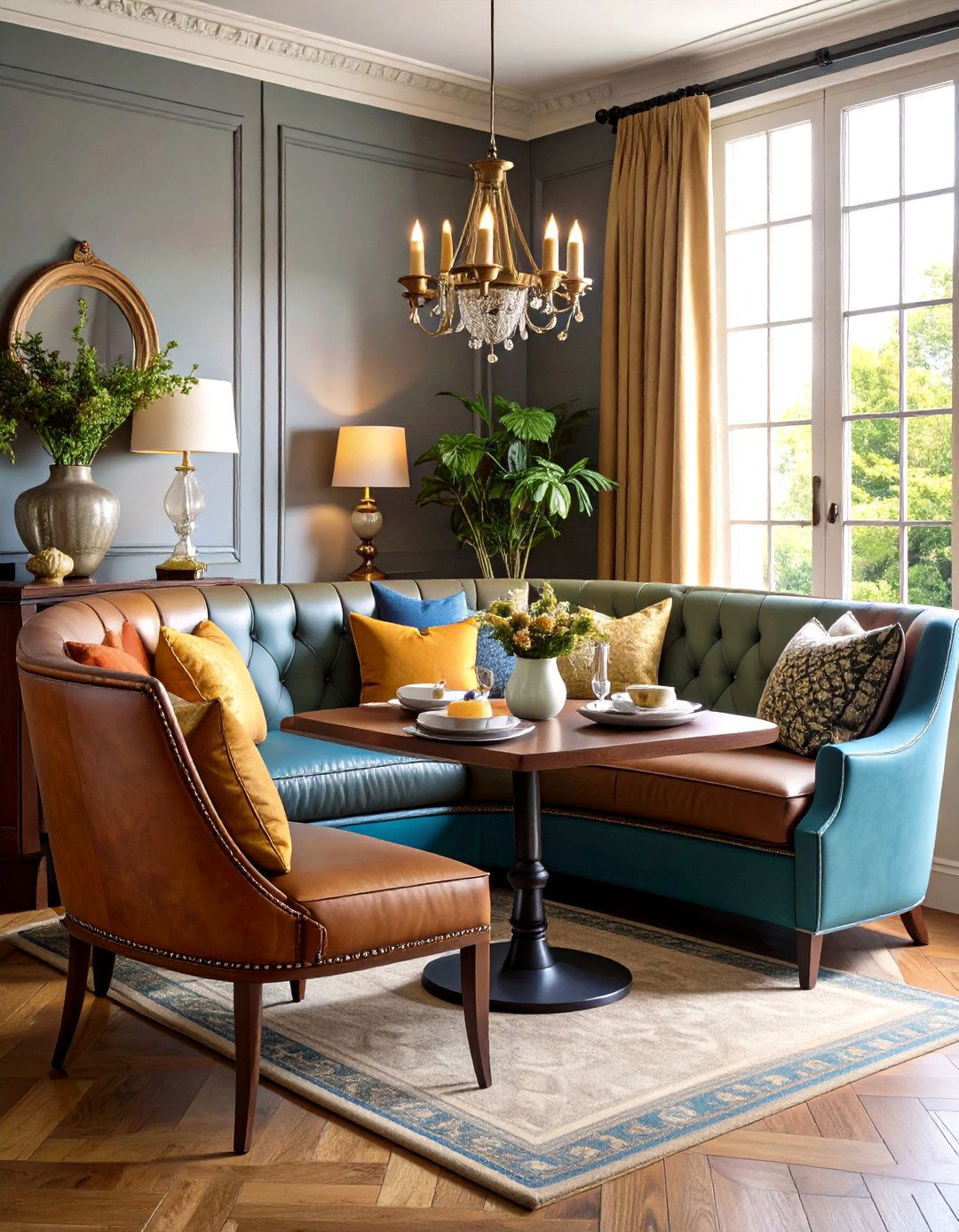 Curved Banquette Seating for Intimate Dining Room Nooks - 25 parisian dining room ideas