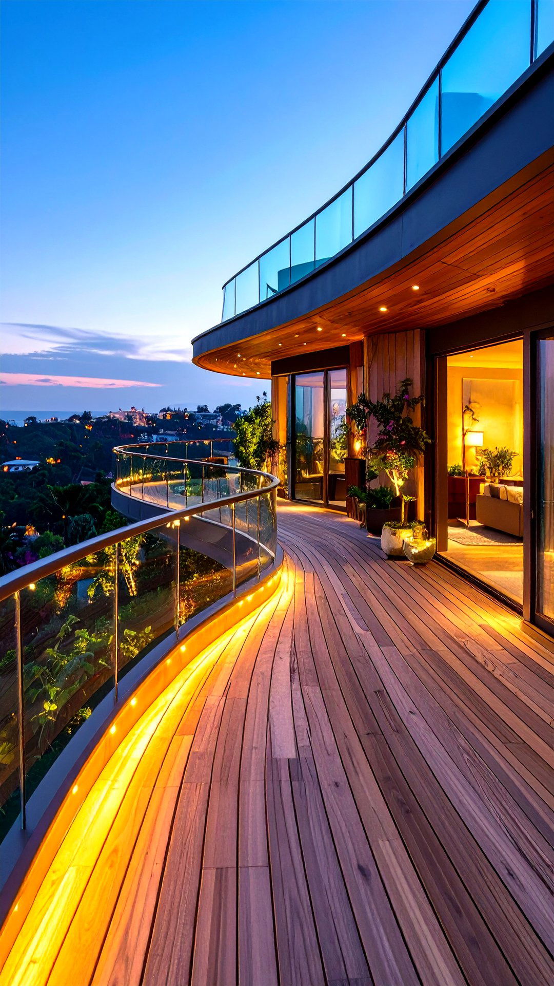 Curved Edge Cantilever Balcony Elegance - 25 cantilever balcony ideas
