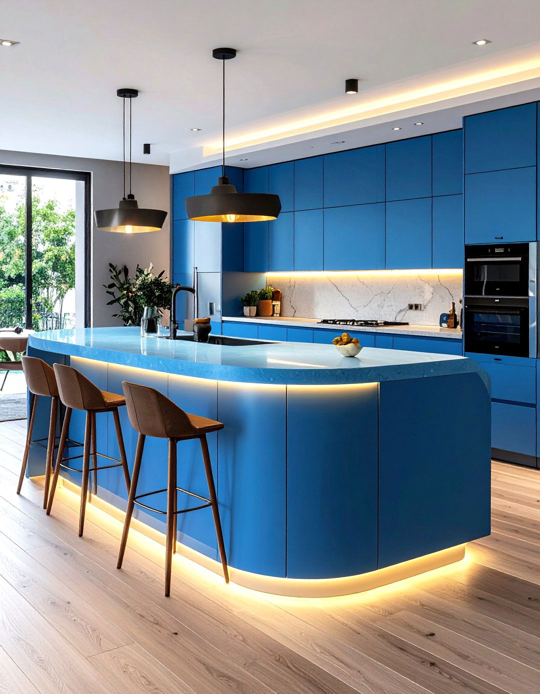 Curved Edge Flow Breakfast Bar - 25 breakfast bar ideas