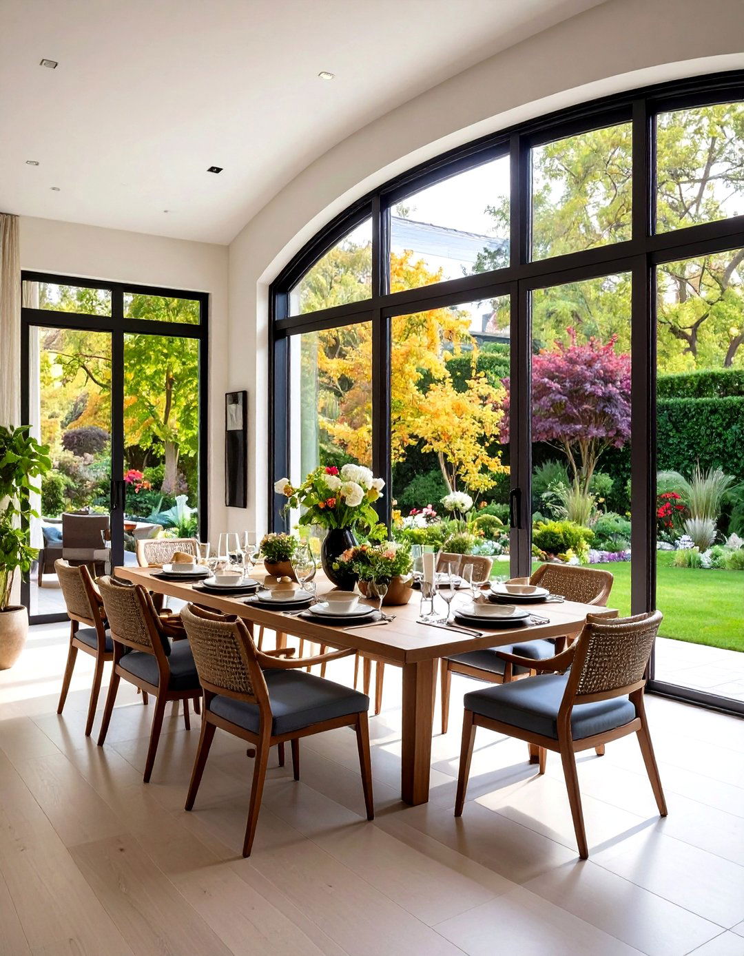 Curved Sliding Glass Patio Door for Wow Factor - 25 patio door ideas
