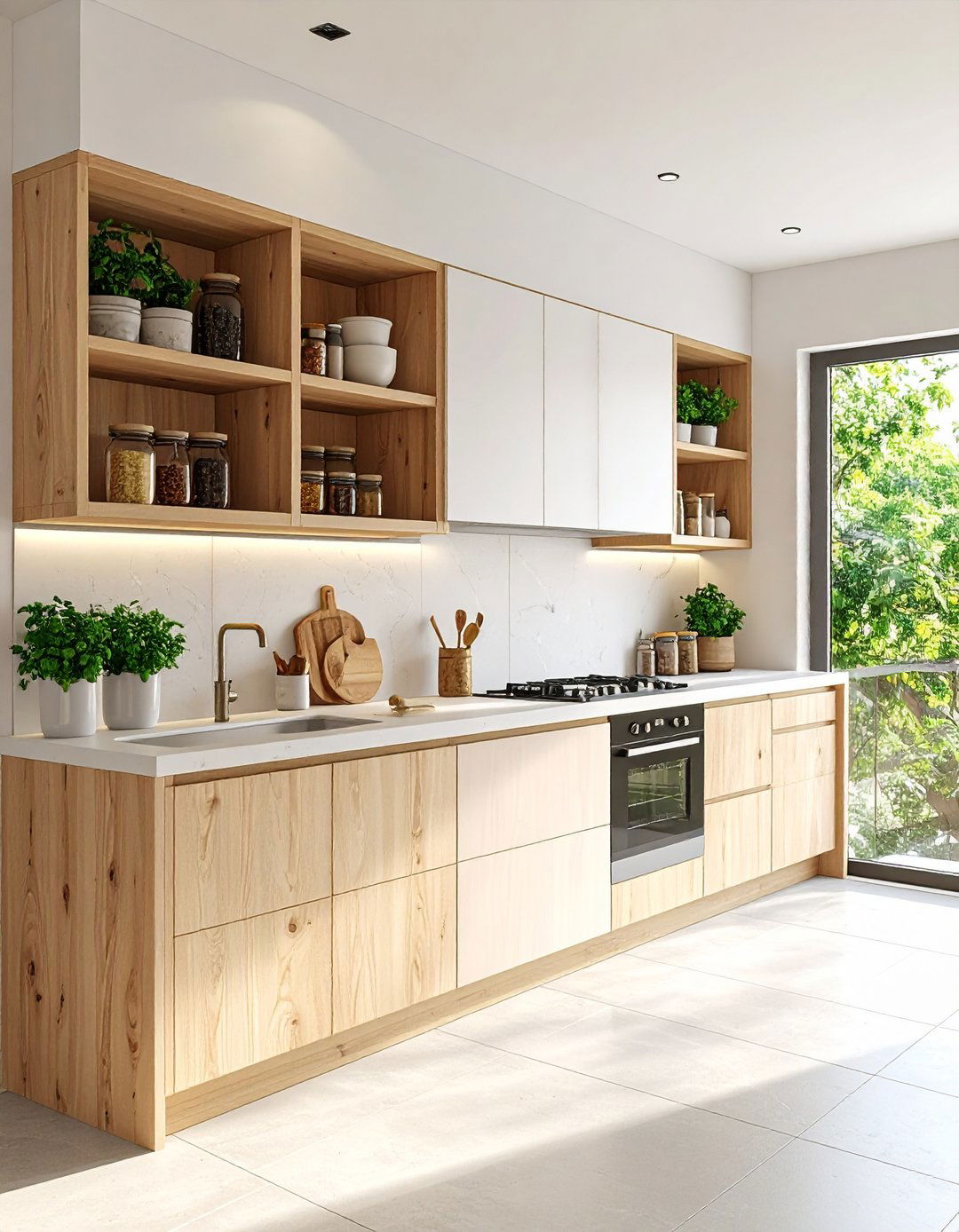 Custom Fit Awkward Alcoves - 25 one wall kitchen ideas