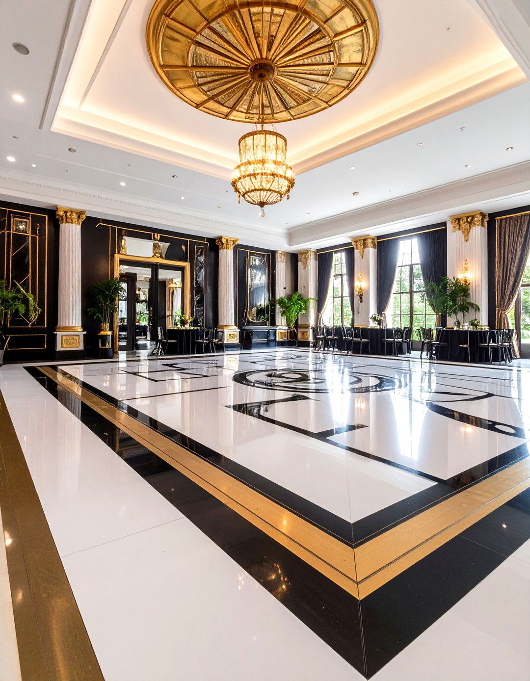 Custom Monogrammed Dance Floor Commands Attention - 25 art deco wedding ideas