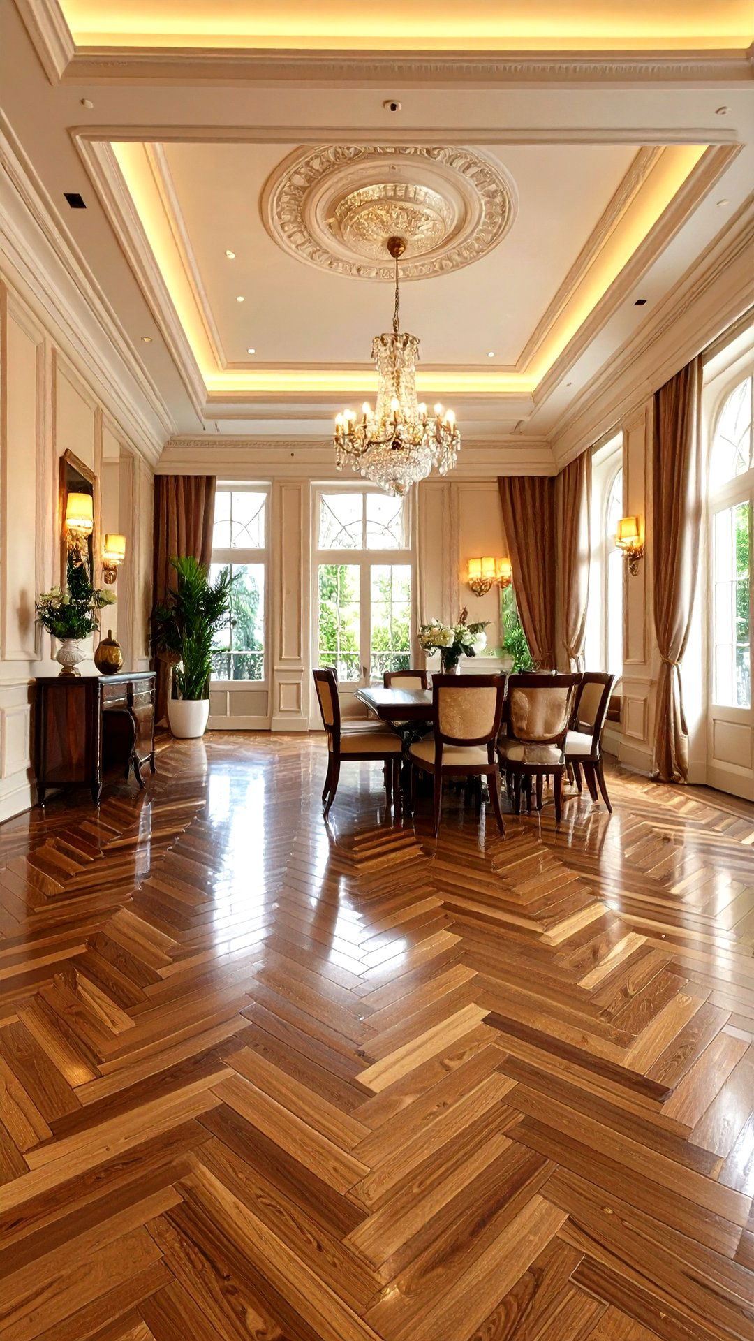 Custom Parquet Floors Underpin an Art Deco Dining Room - 25 art deco dining room ideas