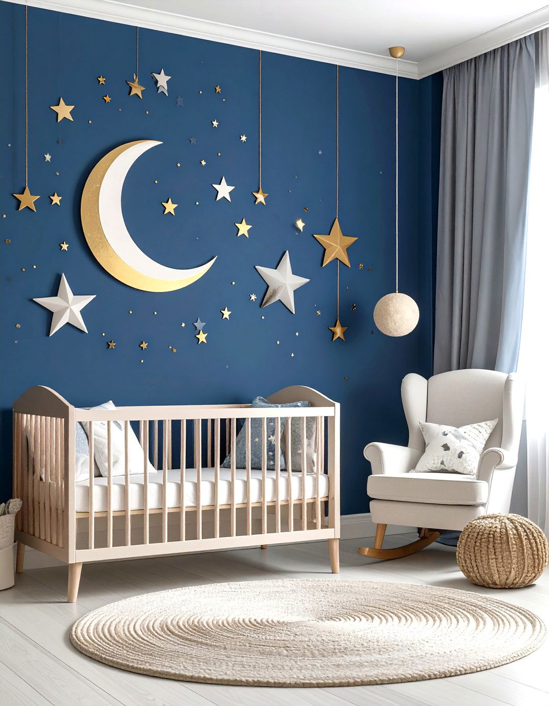 Custom Star Decal Accent Wall - 25 nursery accent wall ideas