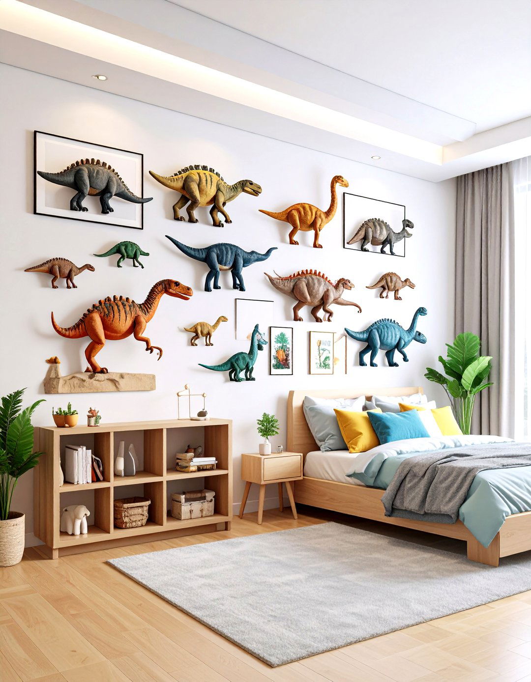 D Dinosaur Fossil Wall Art - 25 dinosaur-themed kids' room ideas
