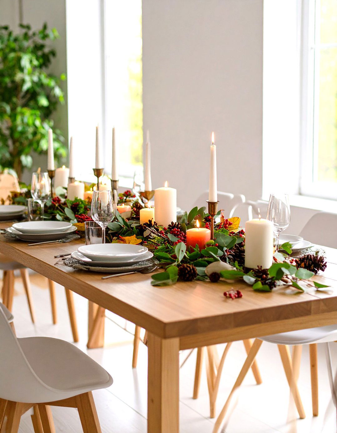 DIY Foraged Branch Dining Table Decor - 25 dining table decor ideas