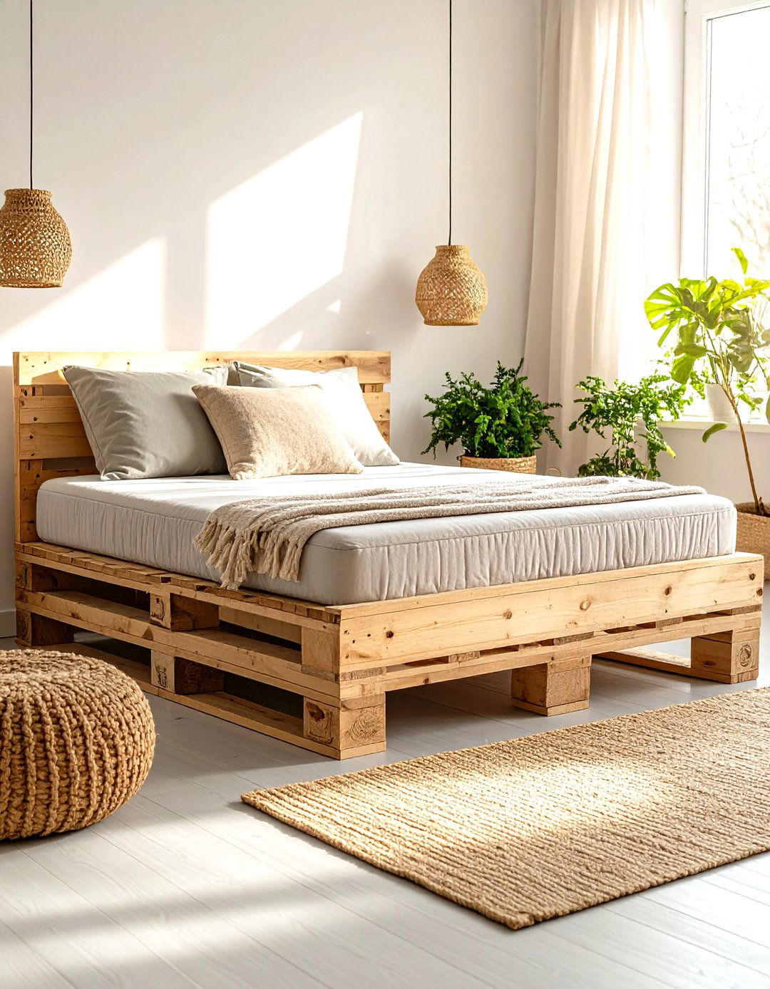 DIY Pallet Platform Daybed - 25 floor seating ideas