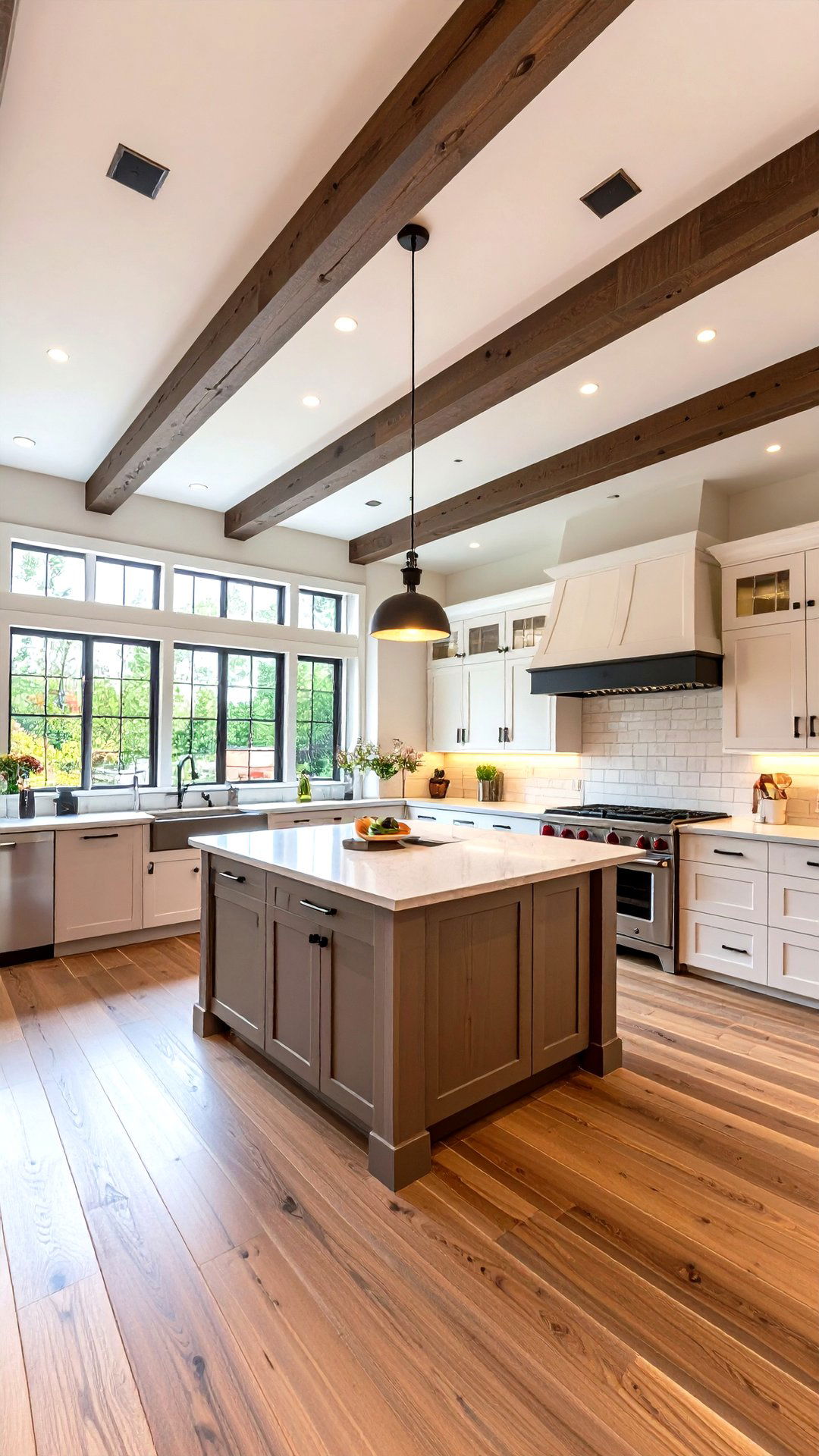 Dark BeamLight Ceiling Contrast - 25 cathedral ceiling ideas