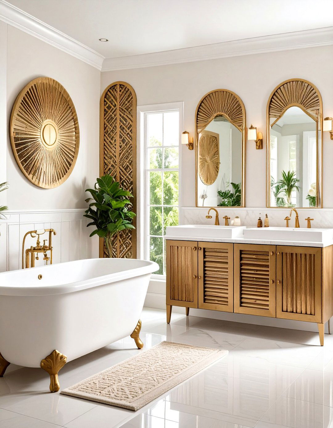 Decorative Metal Grilles as Vent Covers - 25 art deco bathroom ideas