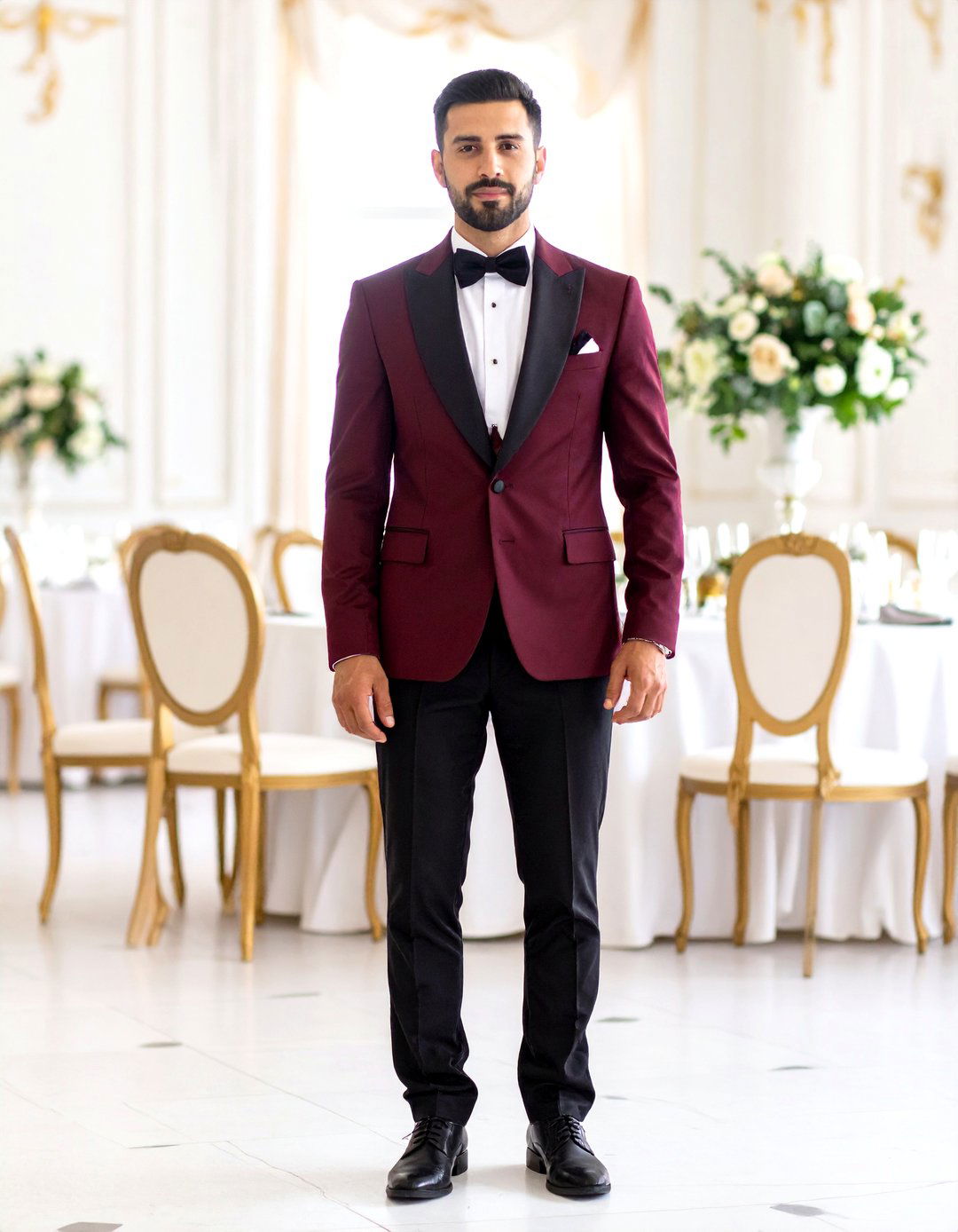 Deep Burgundy Dinner Suit Mens Wedding Outfit - 25 men's wedding outfit ideas