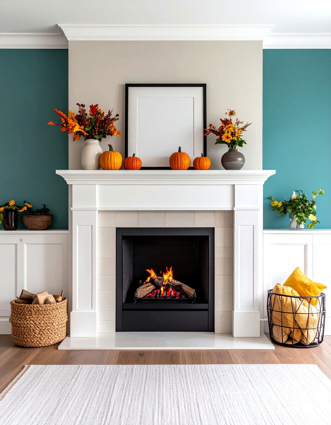 Design a Seasonal Swap Out Station - 25 off-center fireplace ideas
