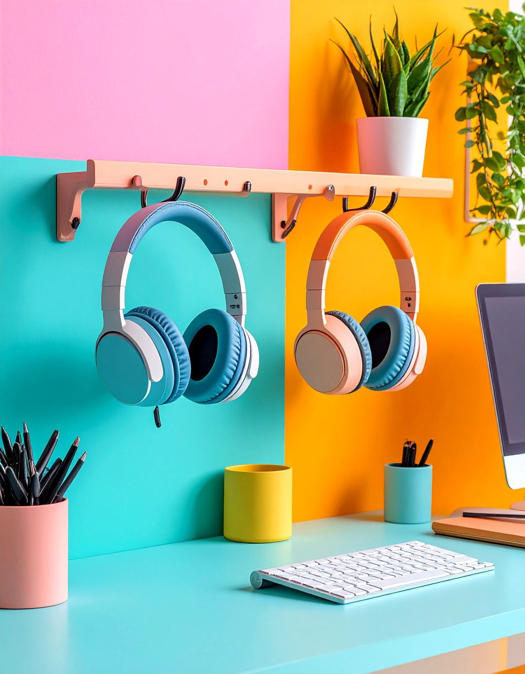 Desk Clamp Accessory Rail Hooks Gear Frees Surface - 25 office storage ideas
