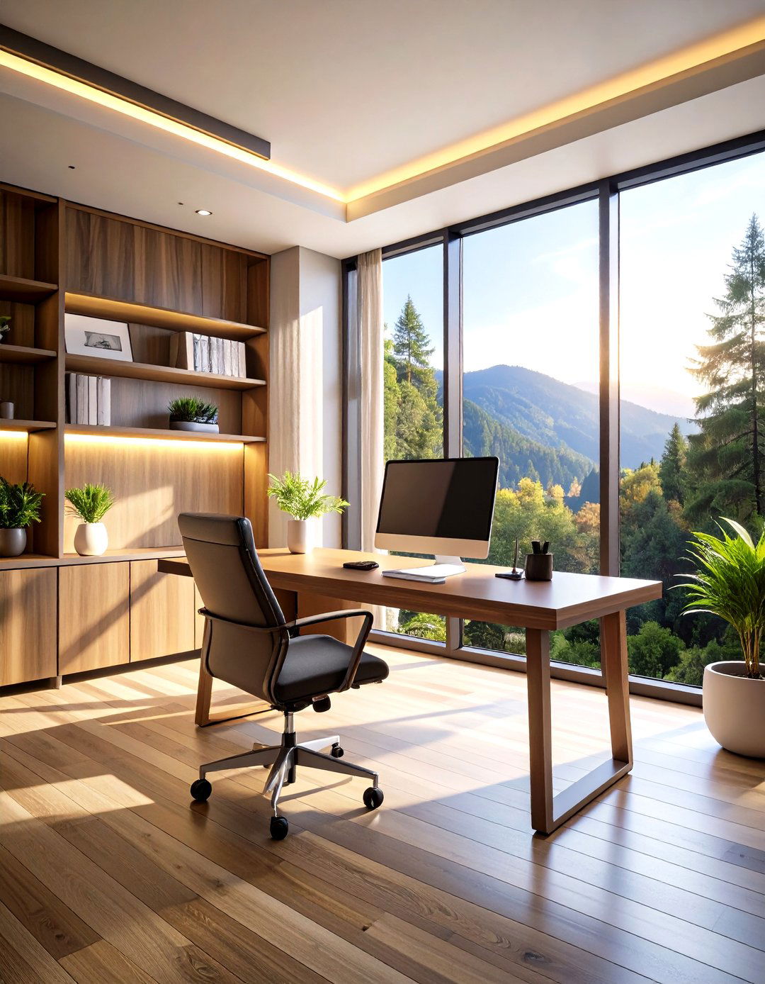 Desk Facing Daylight in the Office Guest Room - 25 office guest room ideas