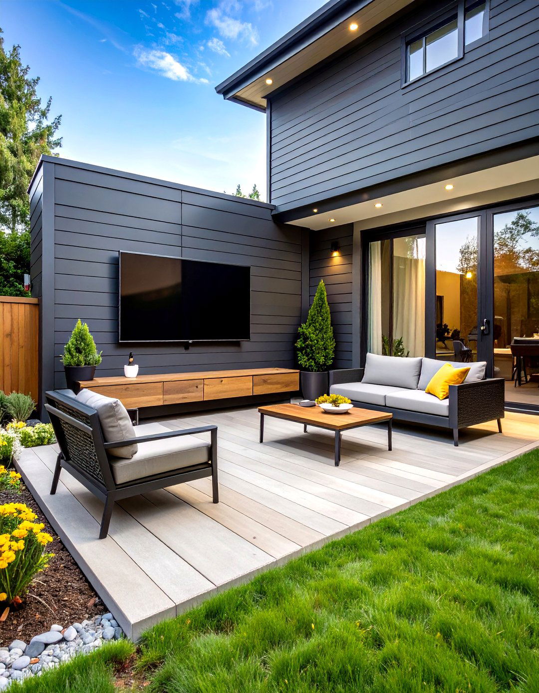 Digital Signage Panel Doubles as an Outdoor TV - 25 outdoor tv ideas