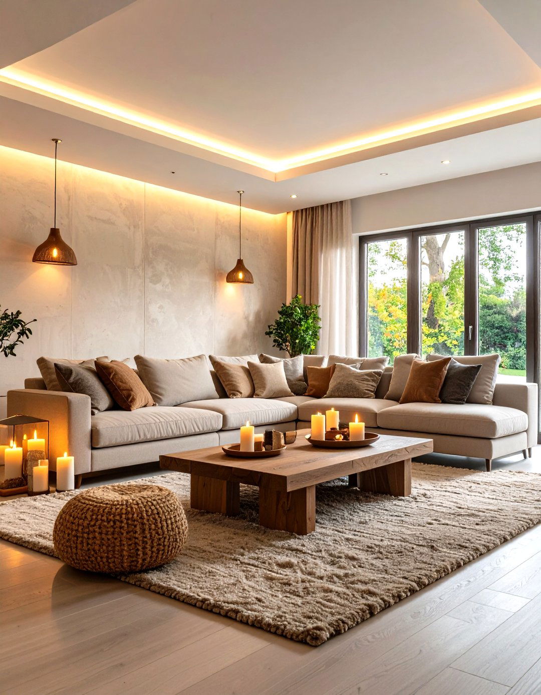 Dimmable Full Spectrum LEDs Elevate Evening Ambience - 25 organic modern living room design ideas