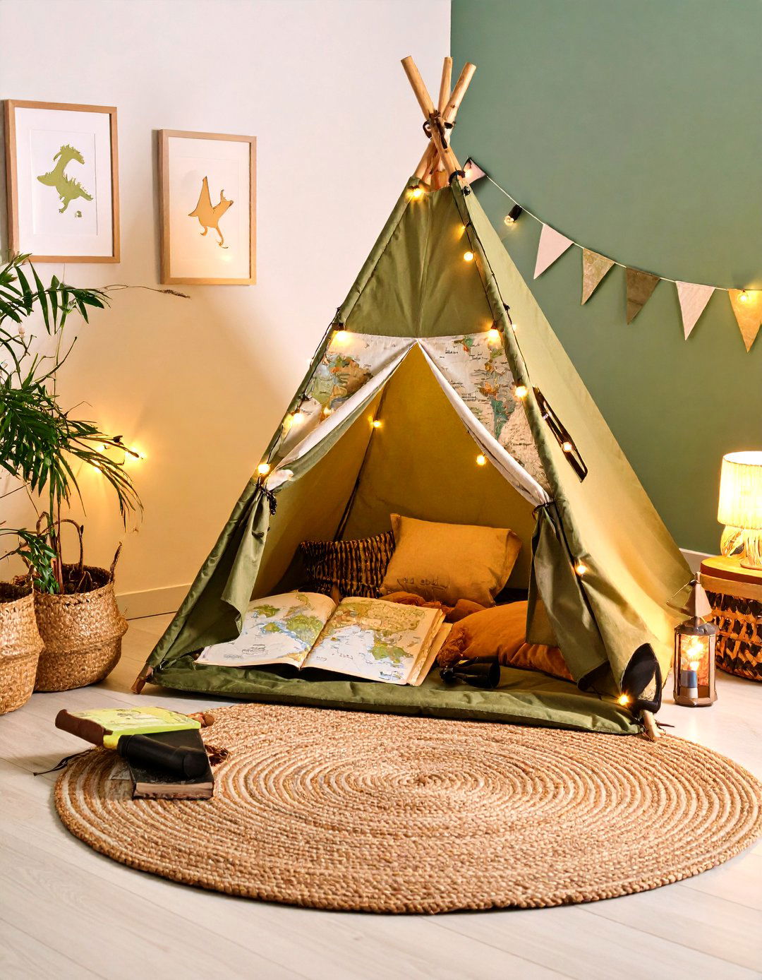 Dino Expedition Tent Corner for Imaginative Play