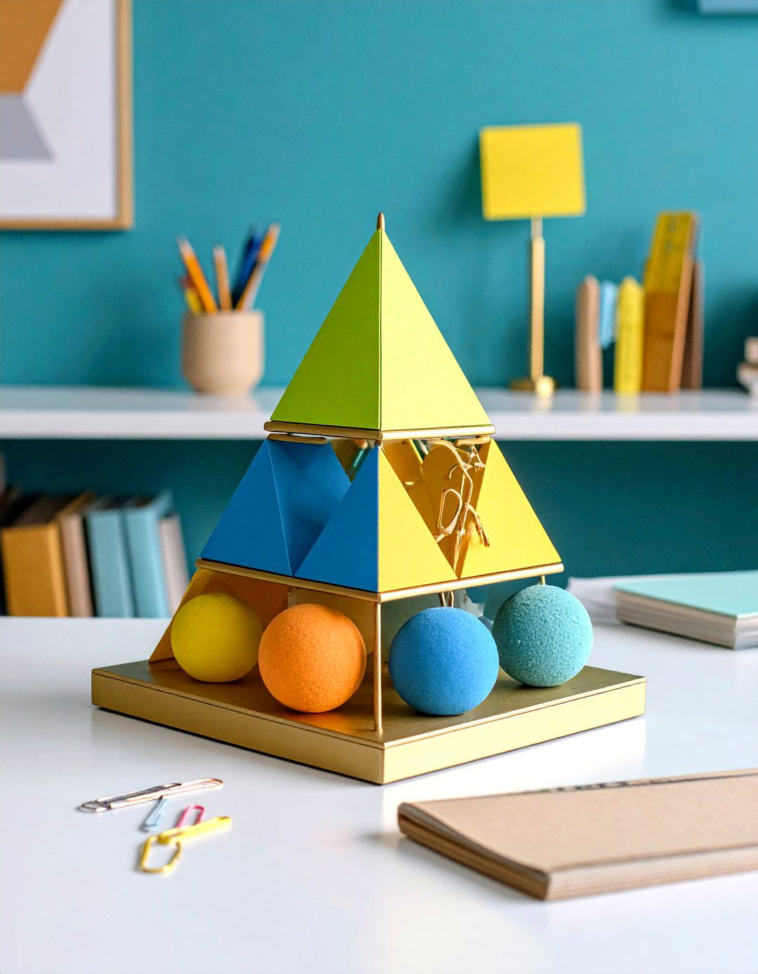 Display a Functional Sculpture Desk Organizer - 25 cubicle decor ideas