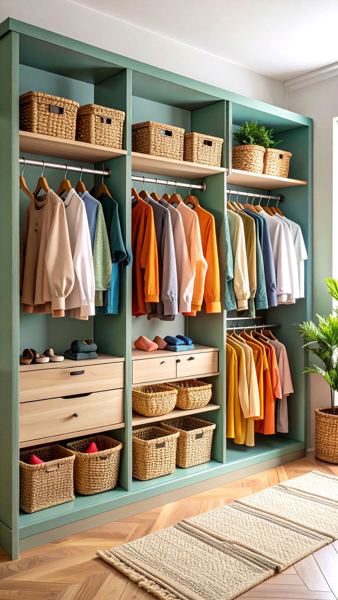 Door Mounted Rails and Hooks for Immediate Clothes Storage - 25 clothes storage ideas