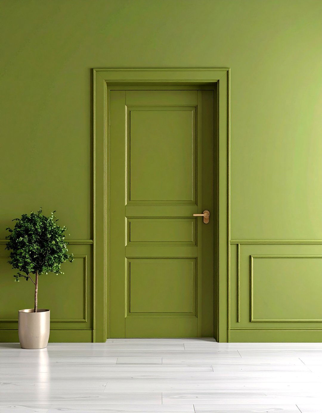 Door and Trim Continuation - 25 olive green accent wall ideas