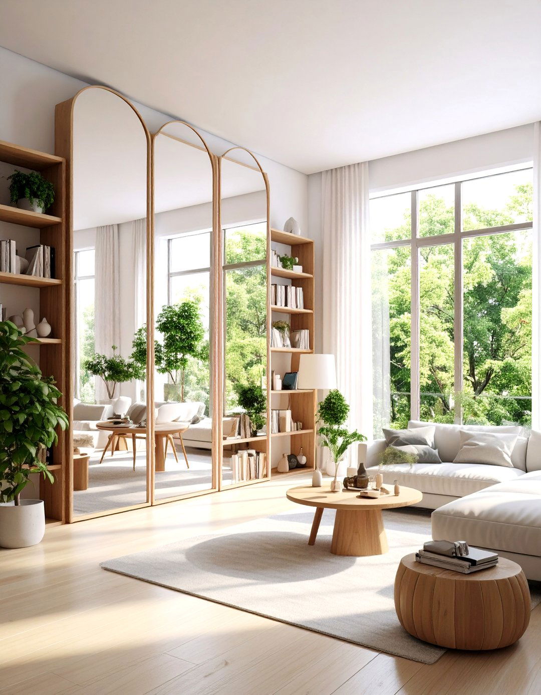 Double Space With Mirrors - 25 minimalist apartment ideas
