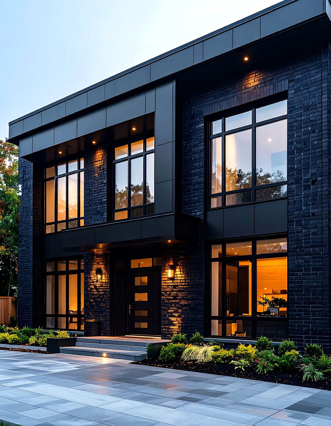 Dramatic Deep Black Exterior Brick Paint Color Iron Ore - 25 exterior brick paint color ideas