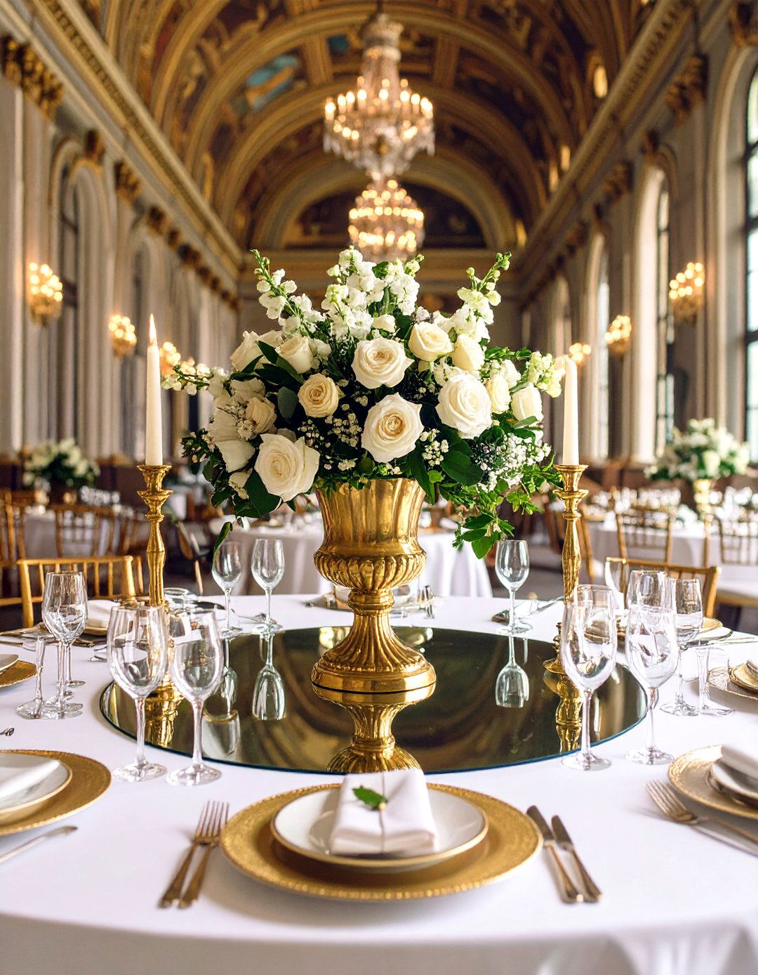 Dramatic Oversized Floral Dining Table Moment - 25 dining table decor ideas