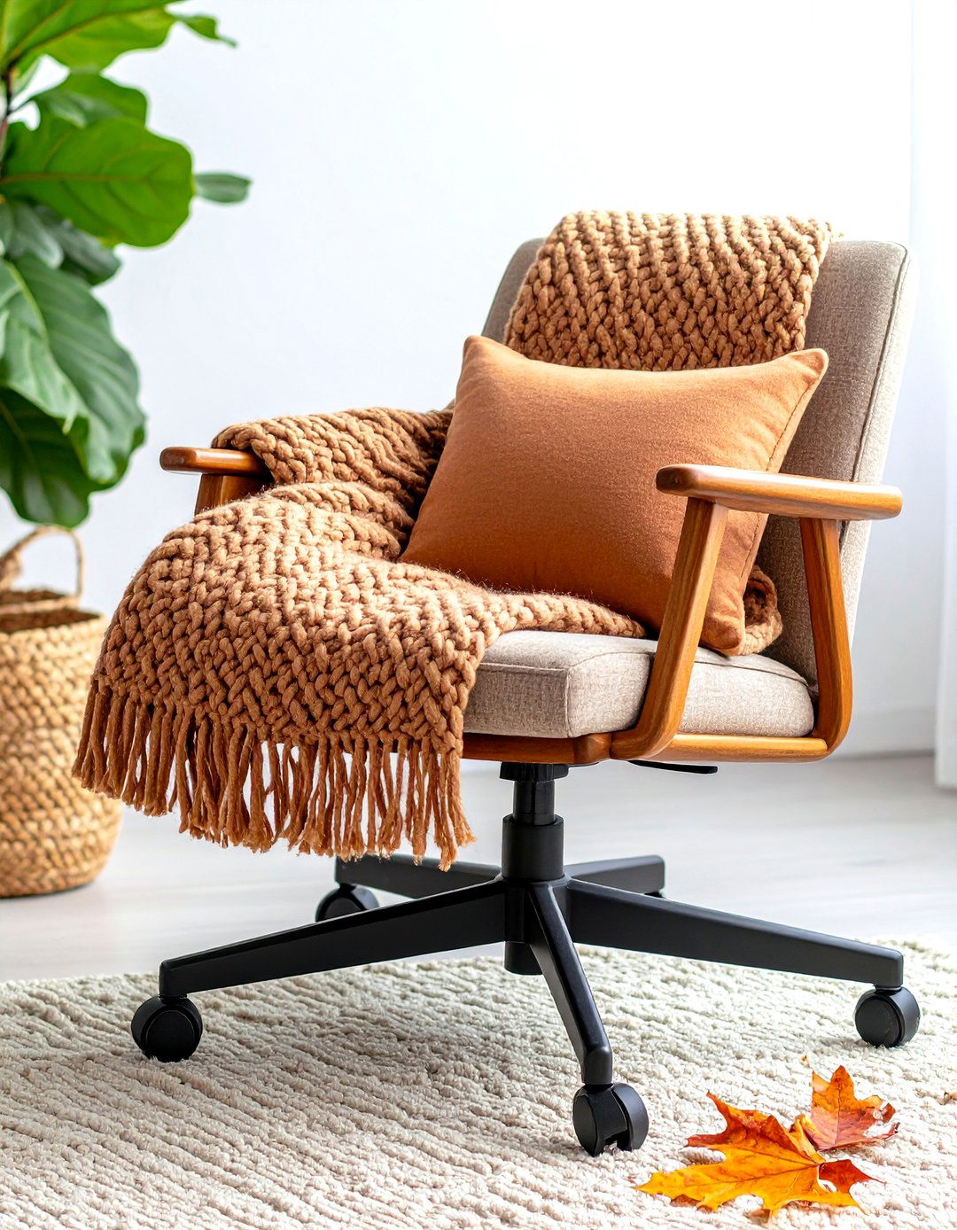 Drape a Foldable Throw Blanket Over Your Cubicle Chair - 25 cubicle decor ideas