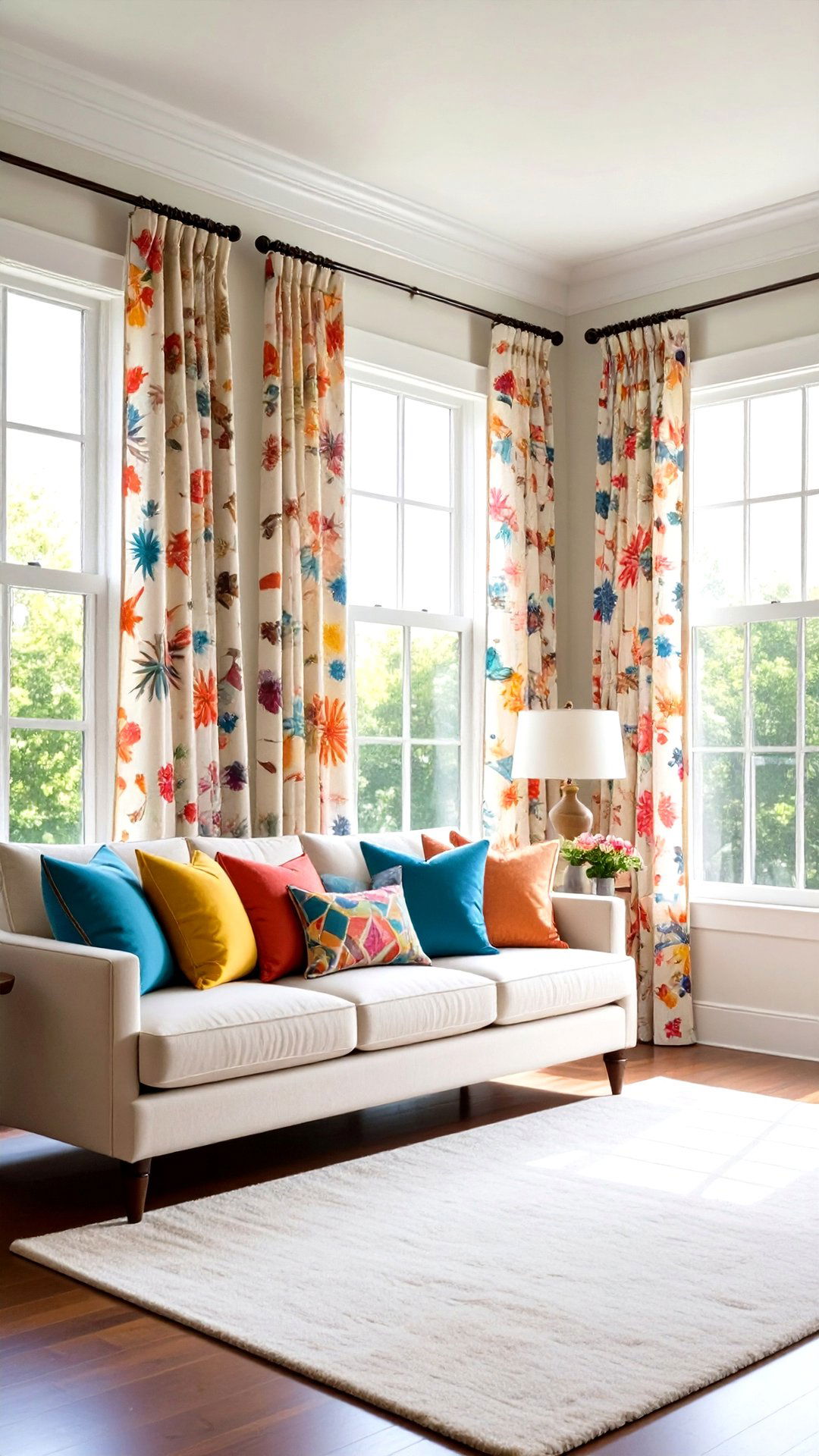 Dress Windows in Barkcloth Drapes with Atomic Prints - 25 1950s living room ideas