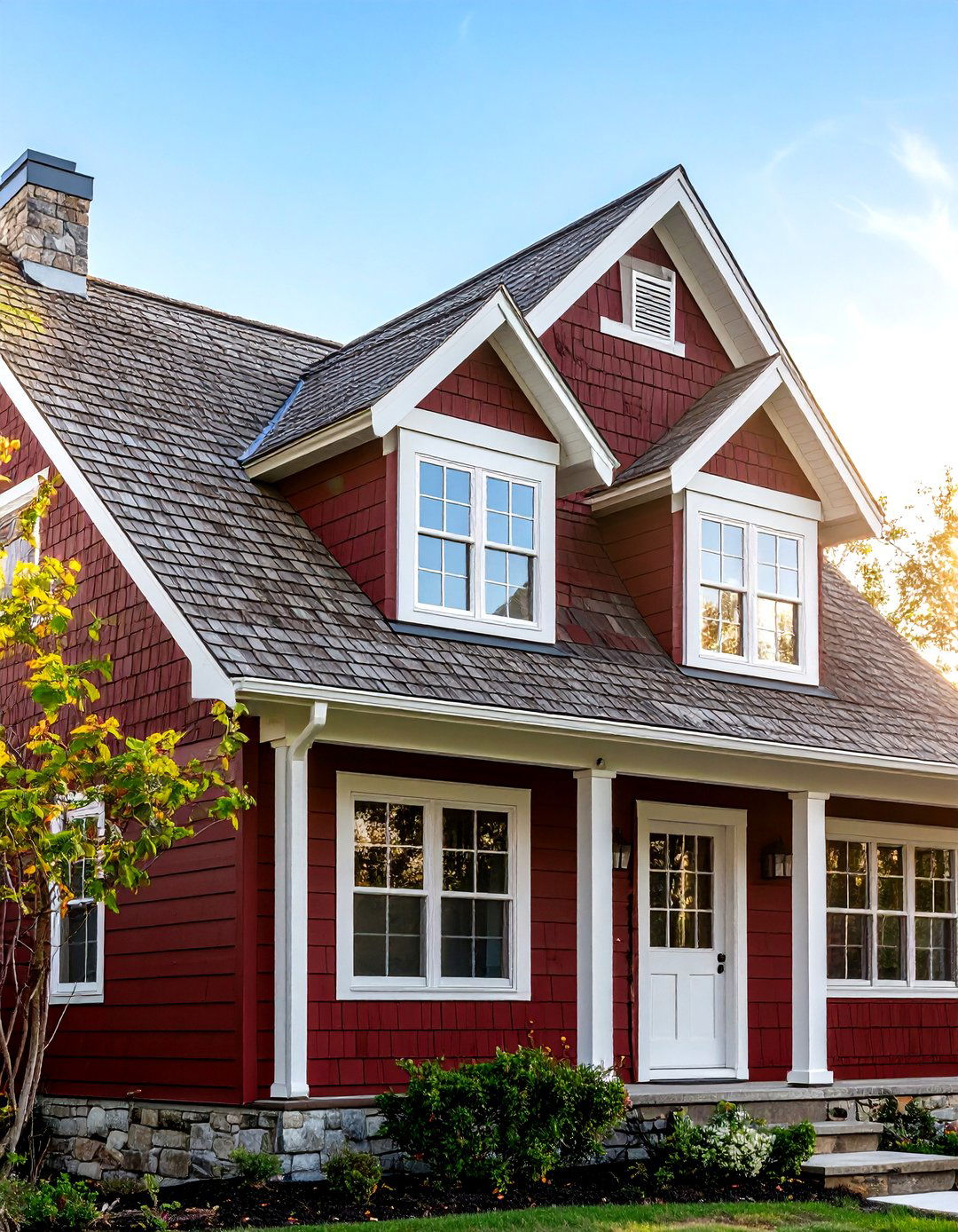 Driftwood Tinted Shingles Cool Sun Blasted Roofs - 25 dark red house exterior ideas