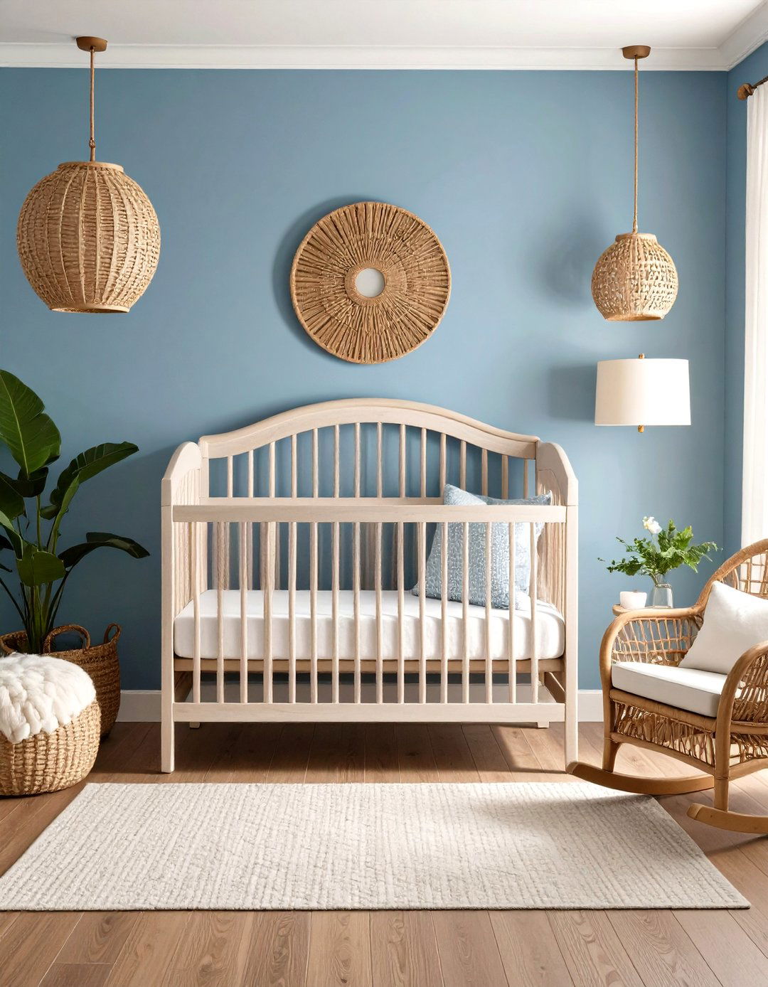 Driftwood and Rattan Furniture Mix - 25 ocean-themed nursery ideas