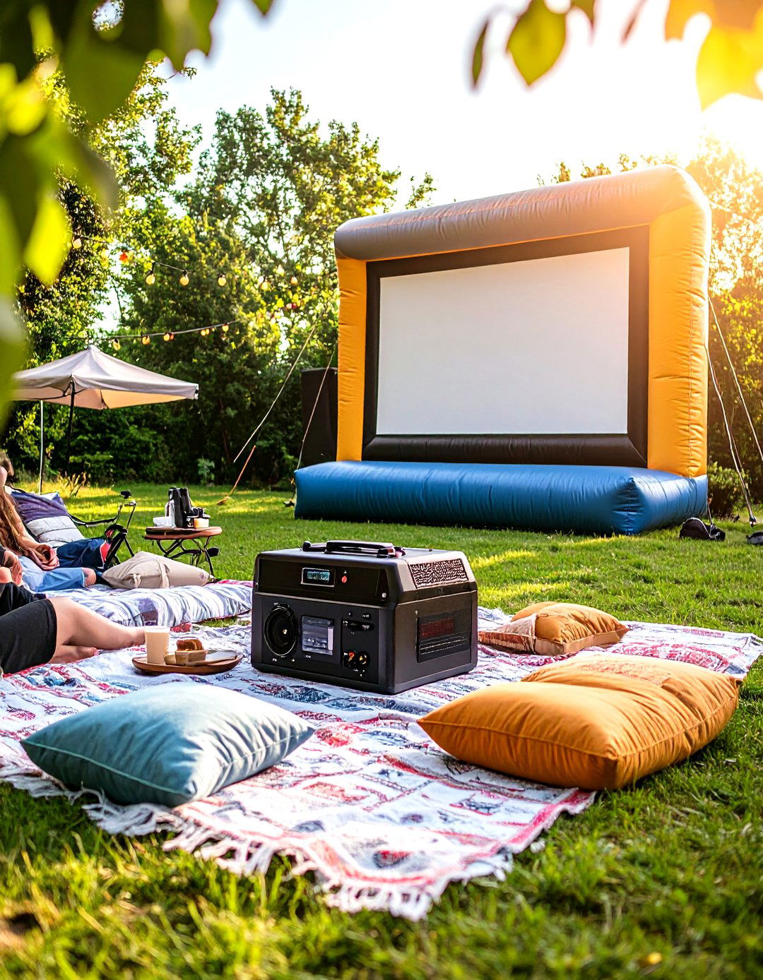 Drive In Style Inflatable Screen for Big Crowds - 25 outdoor tv ideas