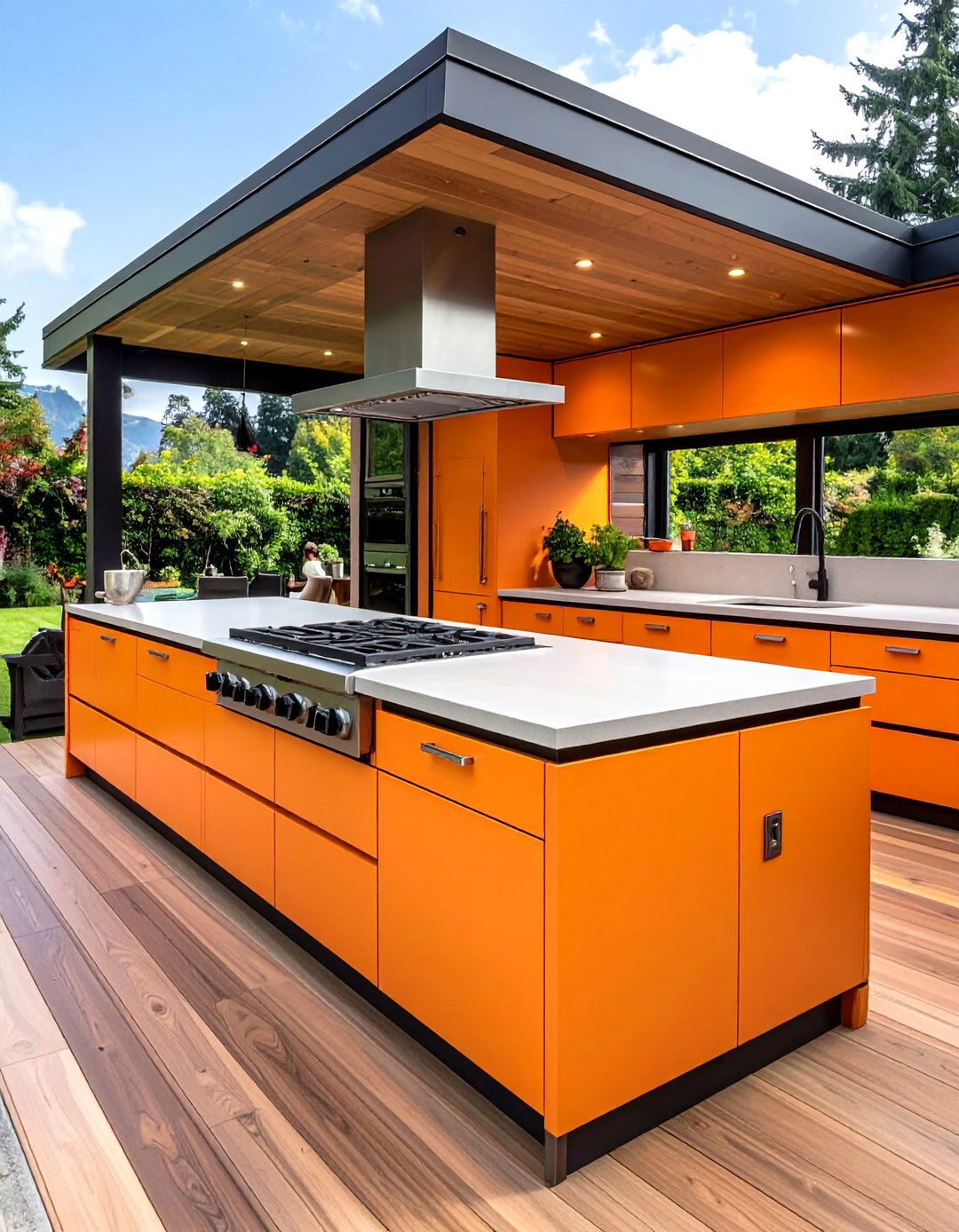 Drop Leaf Countertop for Expandable Space - 25 outdoor kitchen countertop ideas