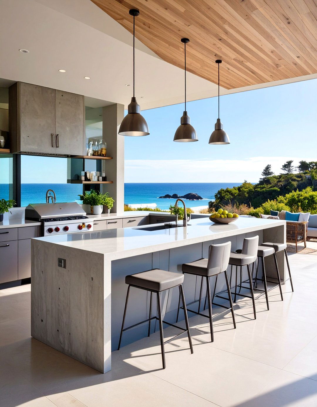 Dual Fuel Grill Outdoor Kitchen Island - 25 outdoor kitchen island ideas