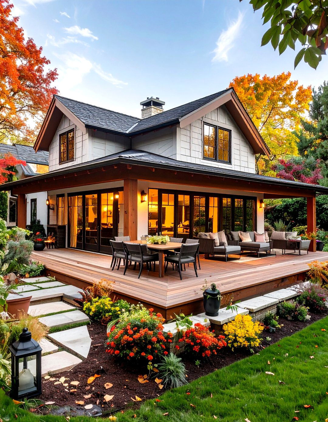 Dual Gable Roof Over Split Level Patio - 25 gable patio roof design ideas
