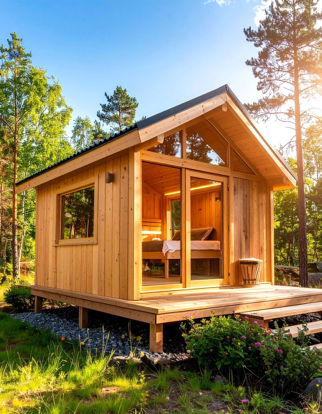Dual Purpose Guest Cabin Sauna - 25 outdoor sauna ideas