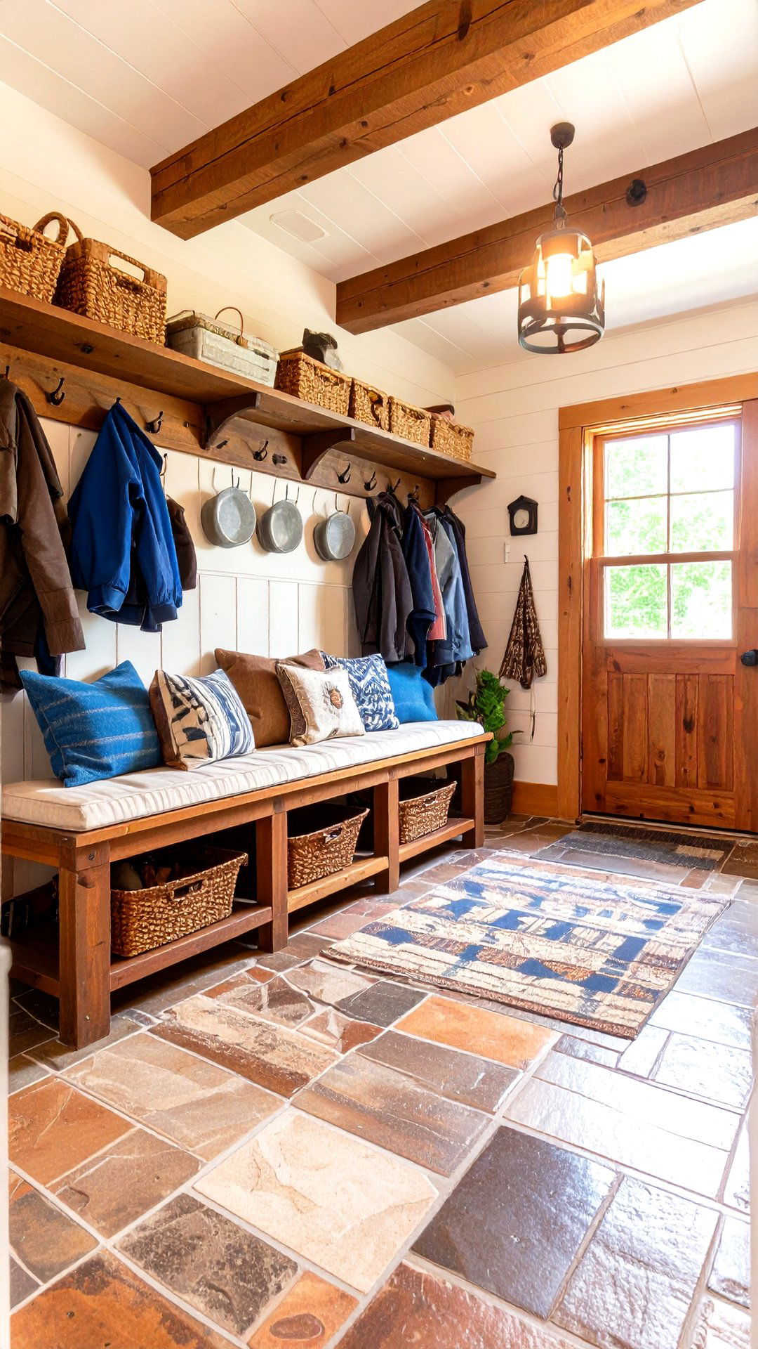 Durable Mudroom Protects Cabin Floors - 25 cabin decor ideas